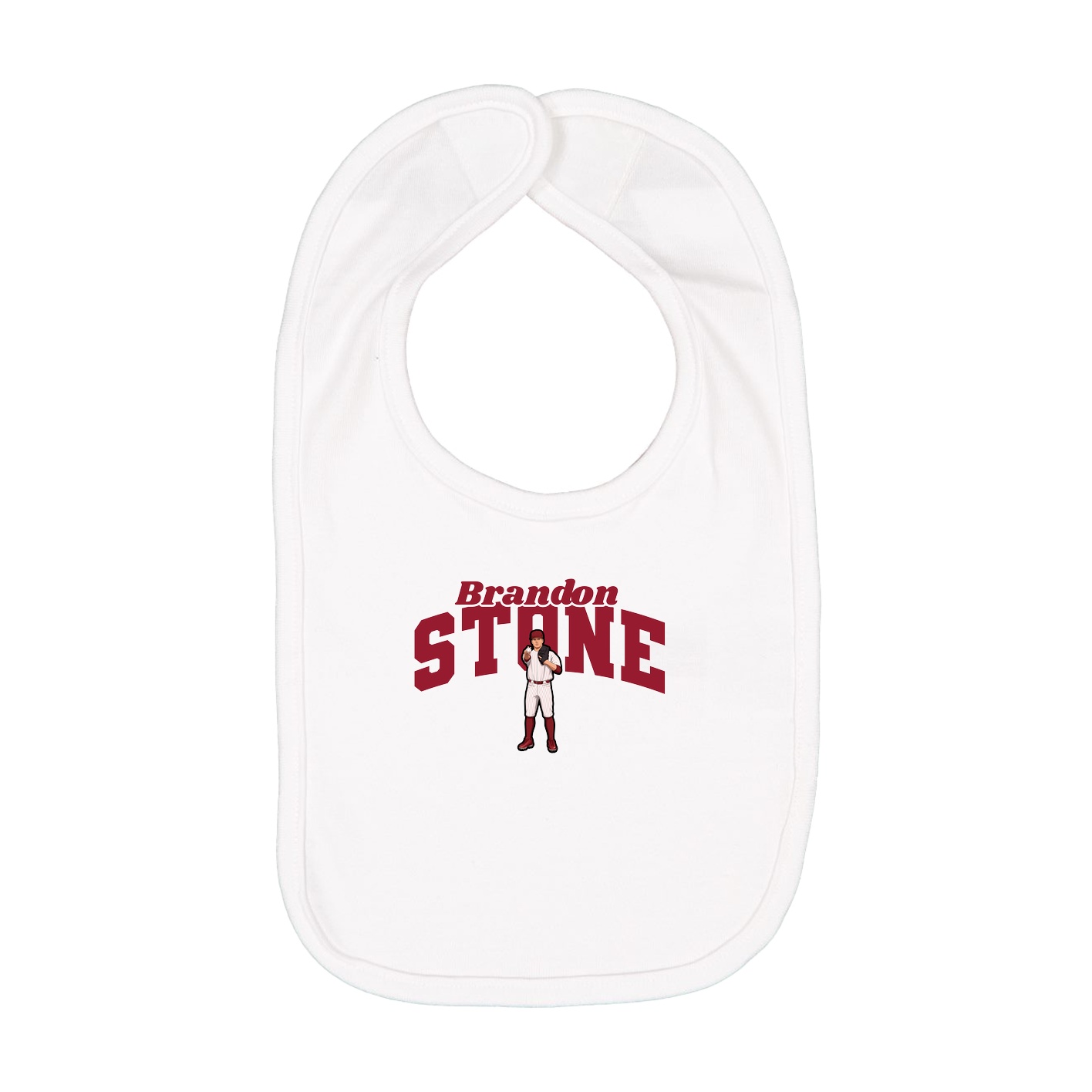 Infant Bib — Signature Arch in White