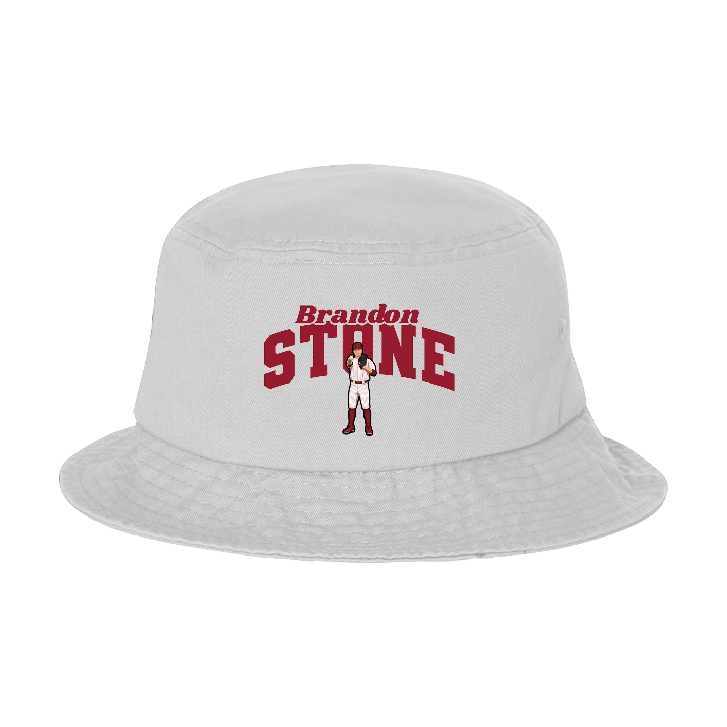 Bucket Cap — Signature Arch in White