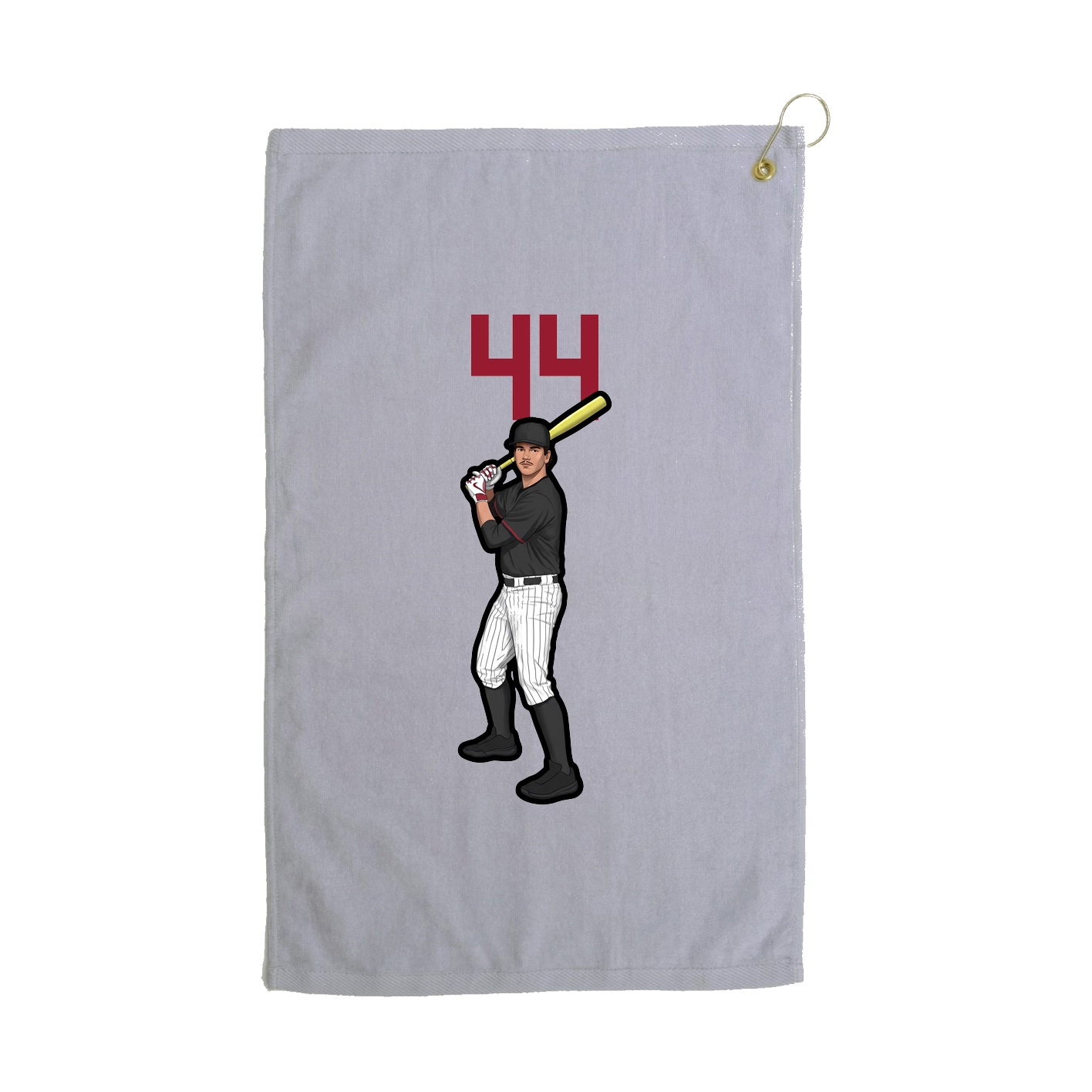 Golf Towel — Number Top in Grey