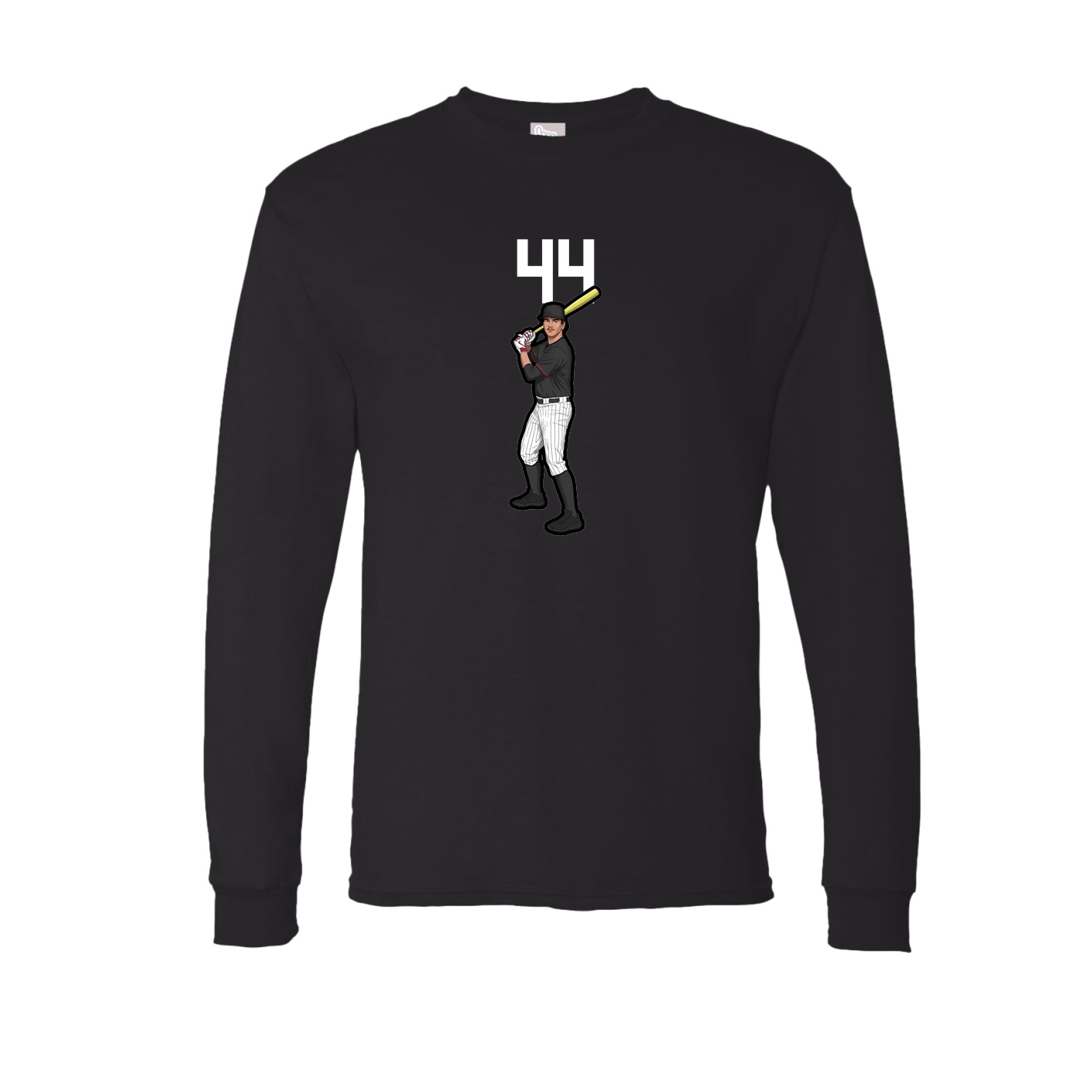 Long Sleeve Tee — Number Top in Black
