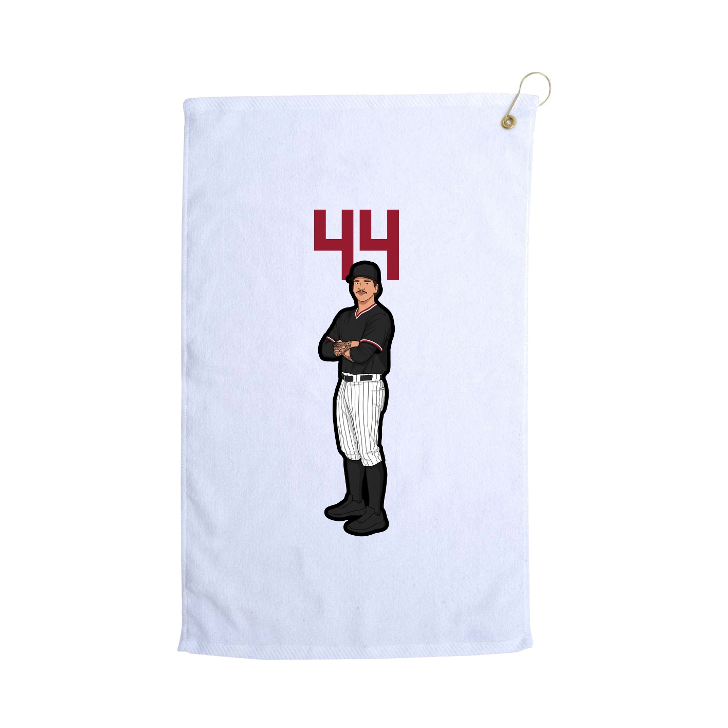 Golf Towel — Number Top in White