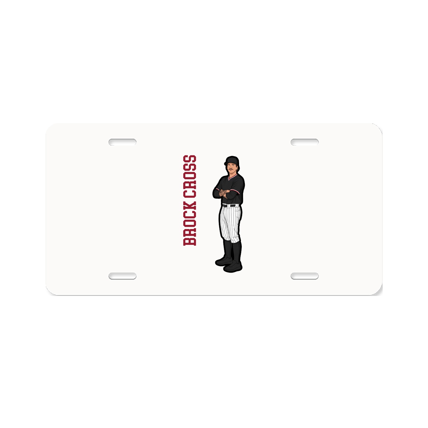 License Plate — Name Vertical in Classic