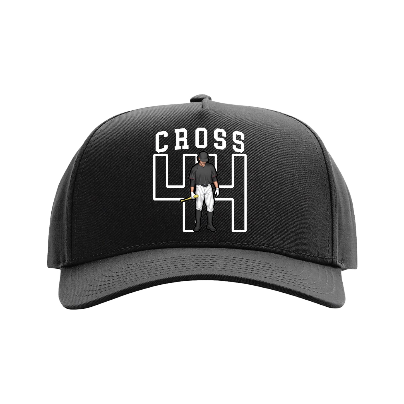Full Fabric Five-Panel Champ Cap — Shirsey in Black