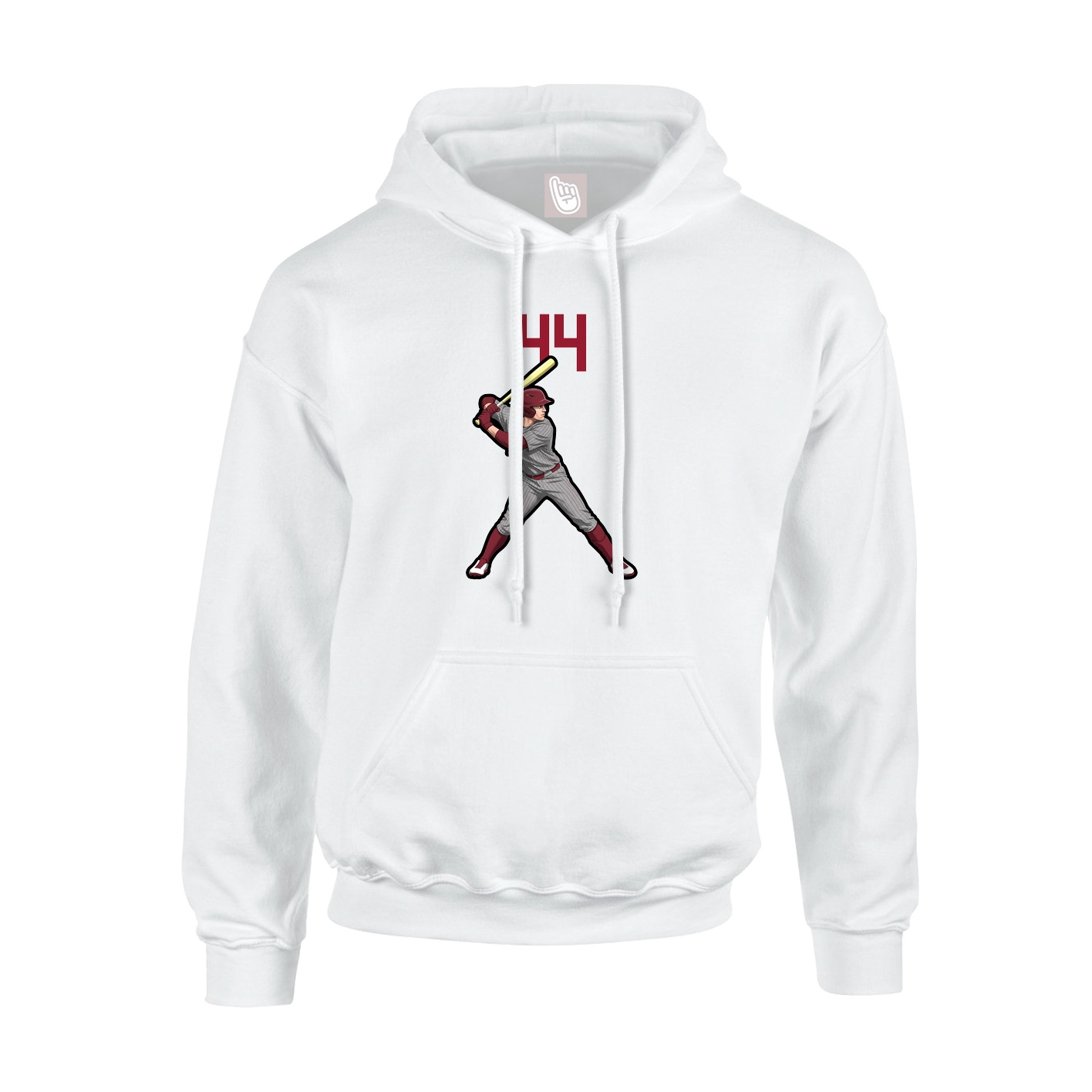 Hoodie — Number Top in White