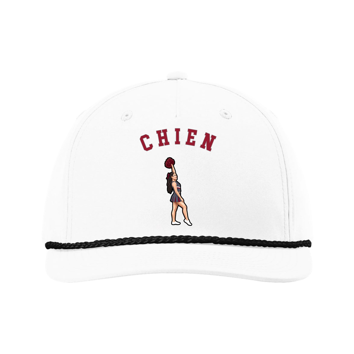 Five-Panel Classic Rope Cap — Shirsey Arch in White
