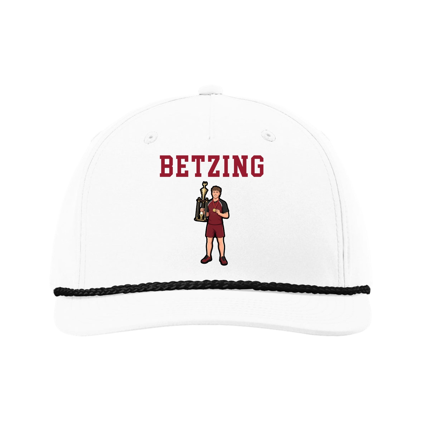 Five-Panel Classic Rope Cap — Shirsey in White