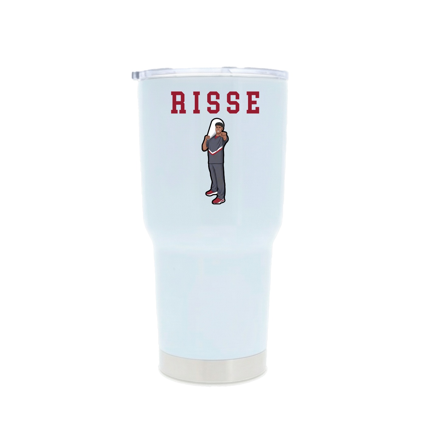 30oz Stainless Steel Tumbler — Shirsey in White