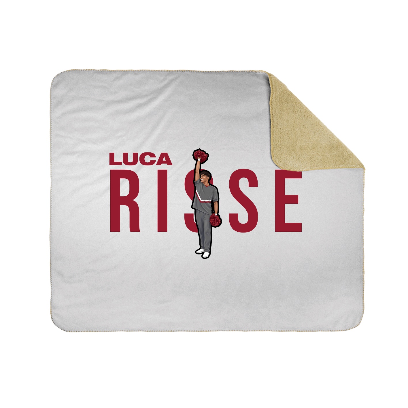 Throw Blanket — Player Name in White