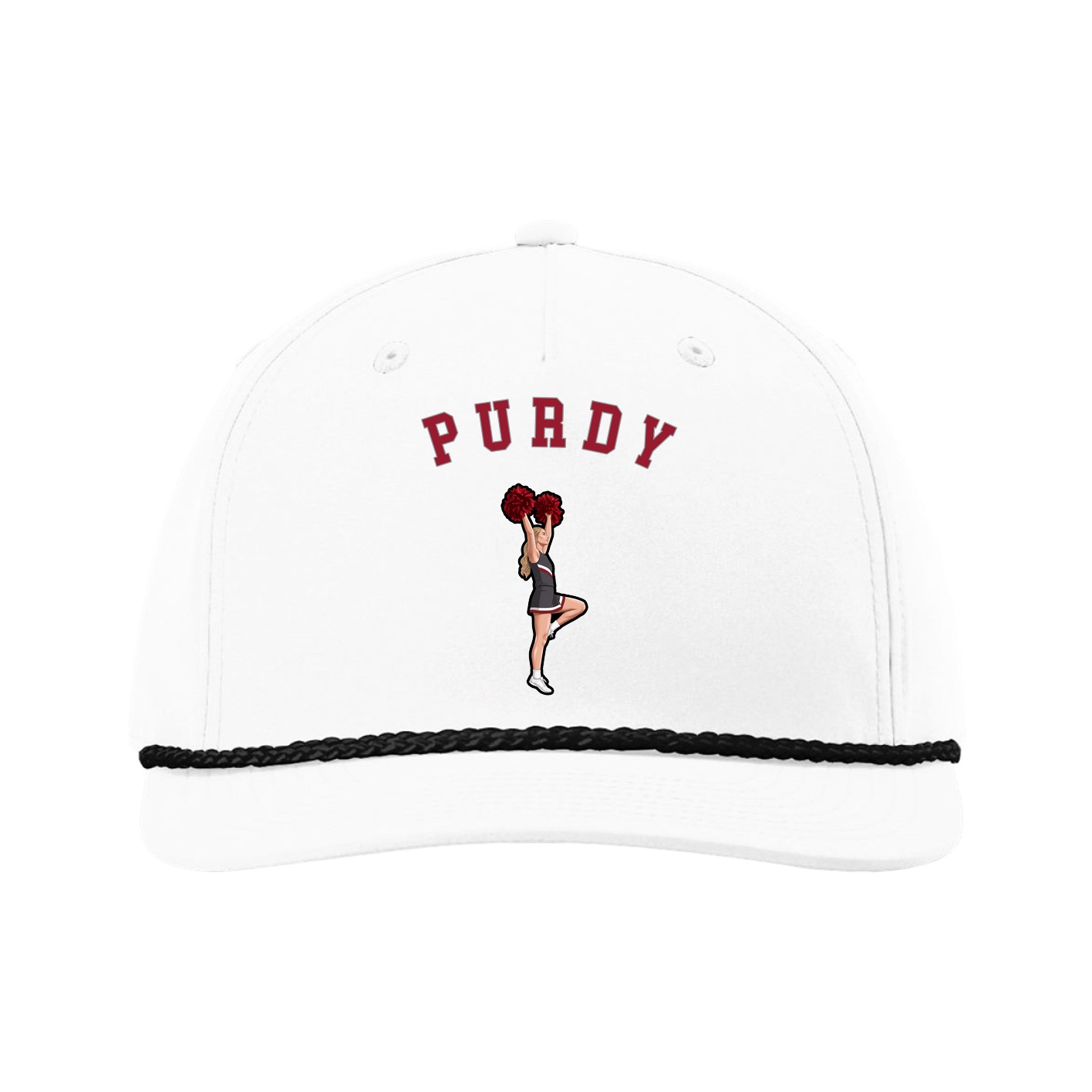 Five-Panel Classic Rope Cap — Shirsey Arch in White