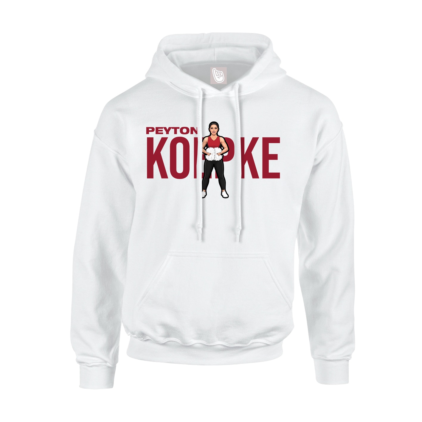 Youth Hoodie — Player Name in White
