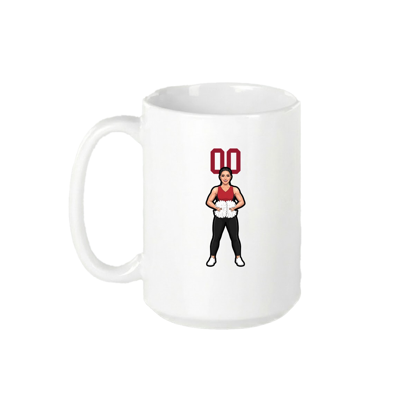 15oz Coffee Mug — Number Top in White