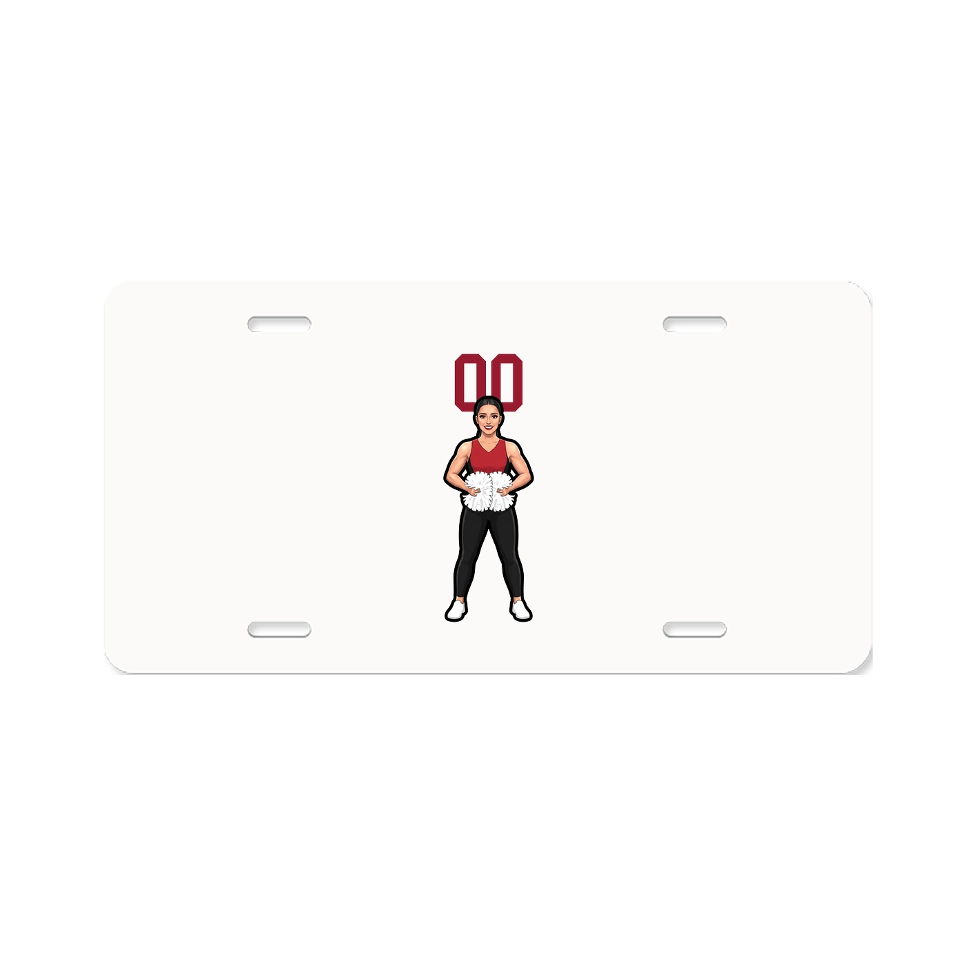 License Plate — Number Top in Classic