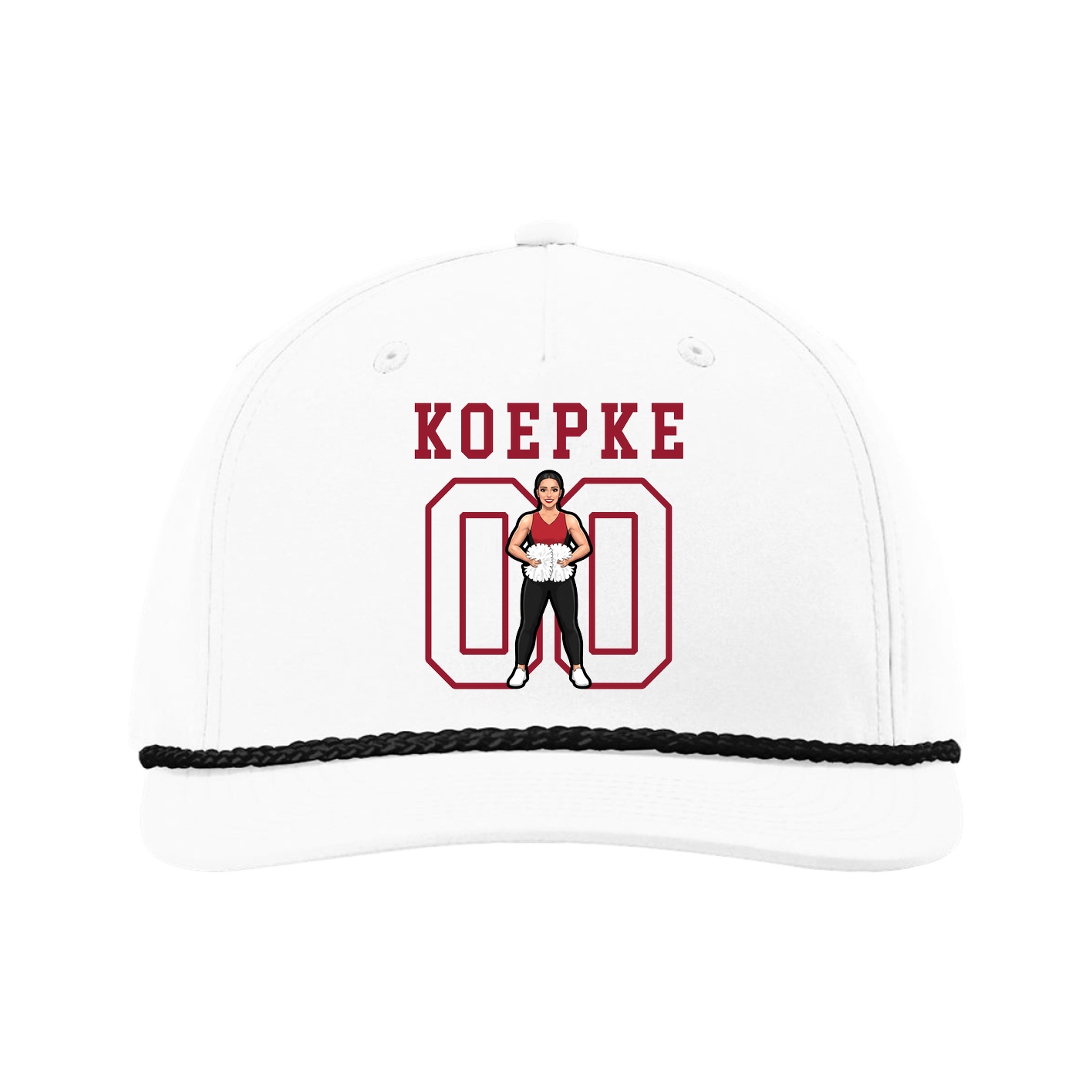 Five-Panel Classic Rope Cap — Shirsey in White