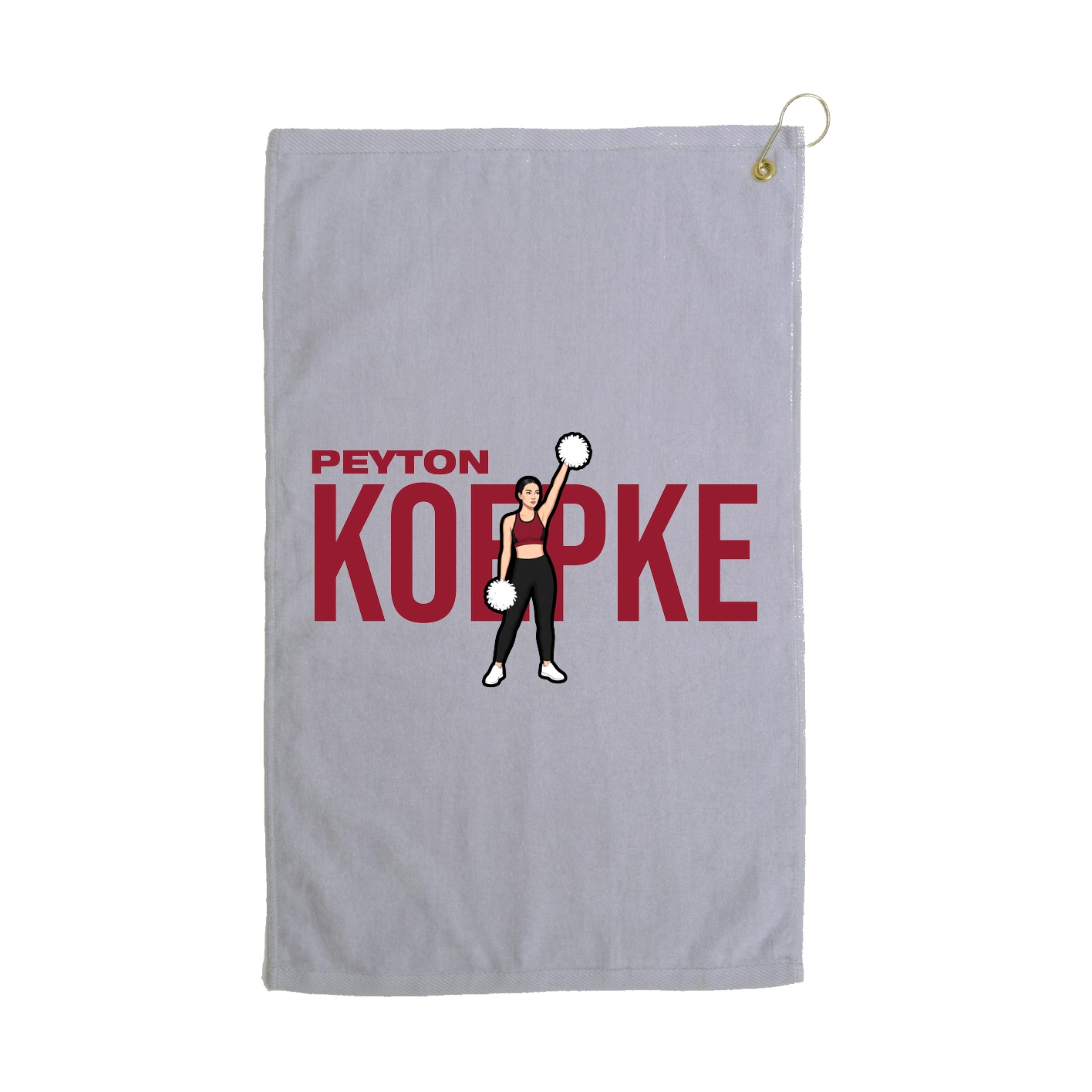 Golf Towel — Player Name in Grey