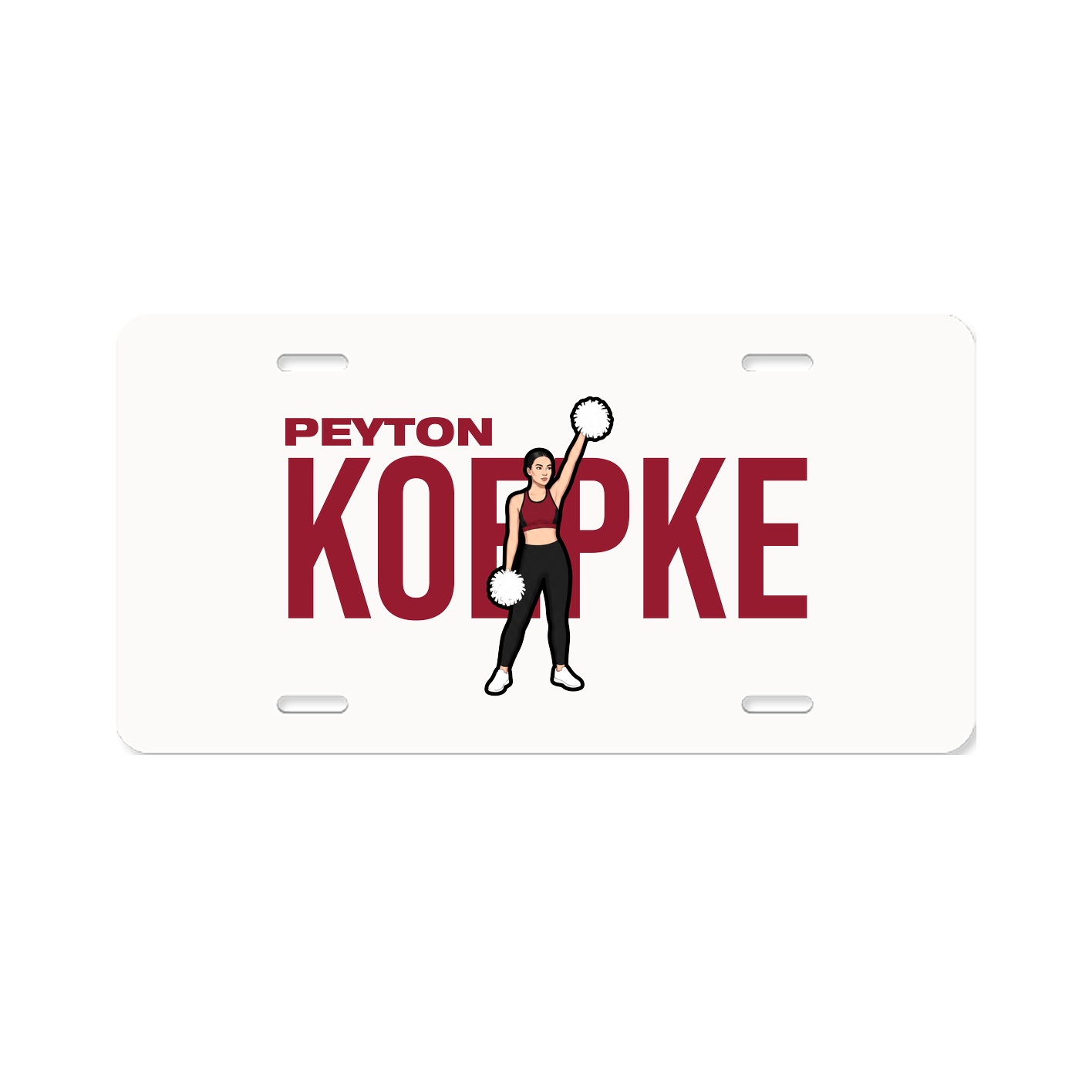 License Plate — Player Name in Classic