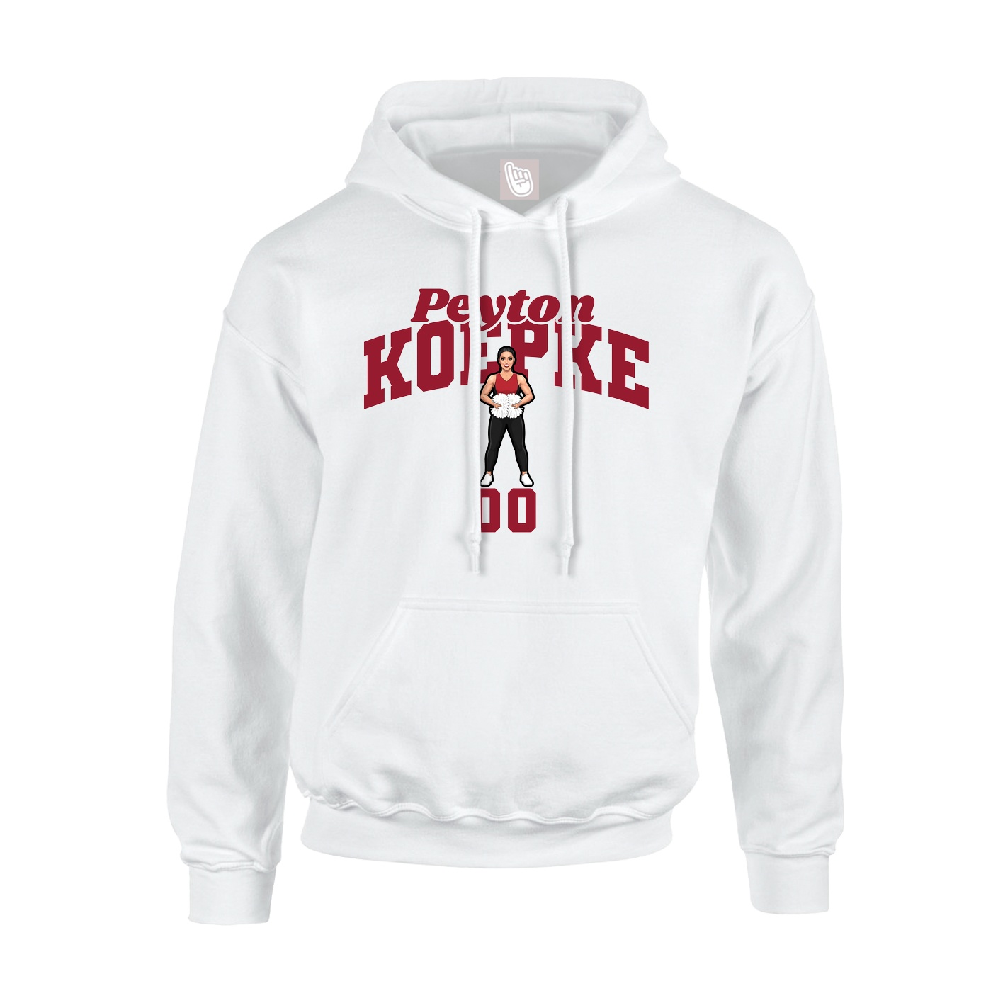 Youth Hoodie — Signature Arch in White