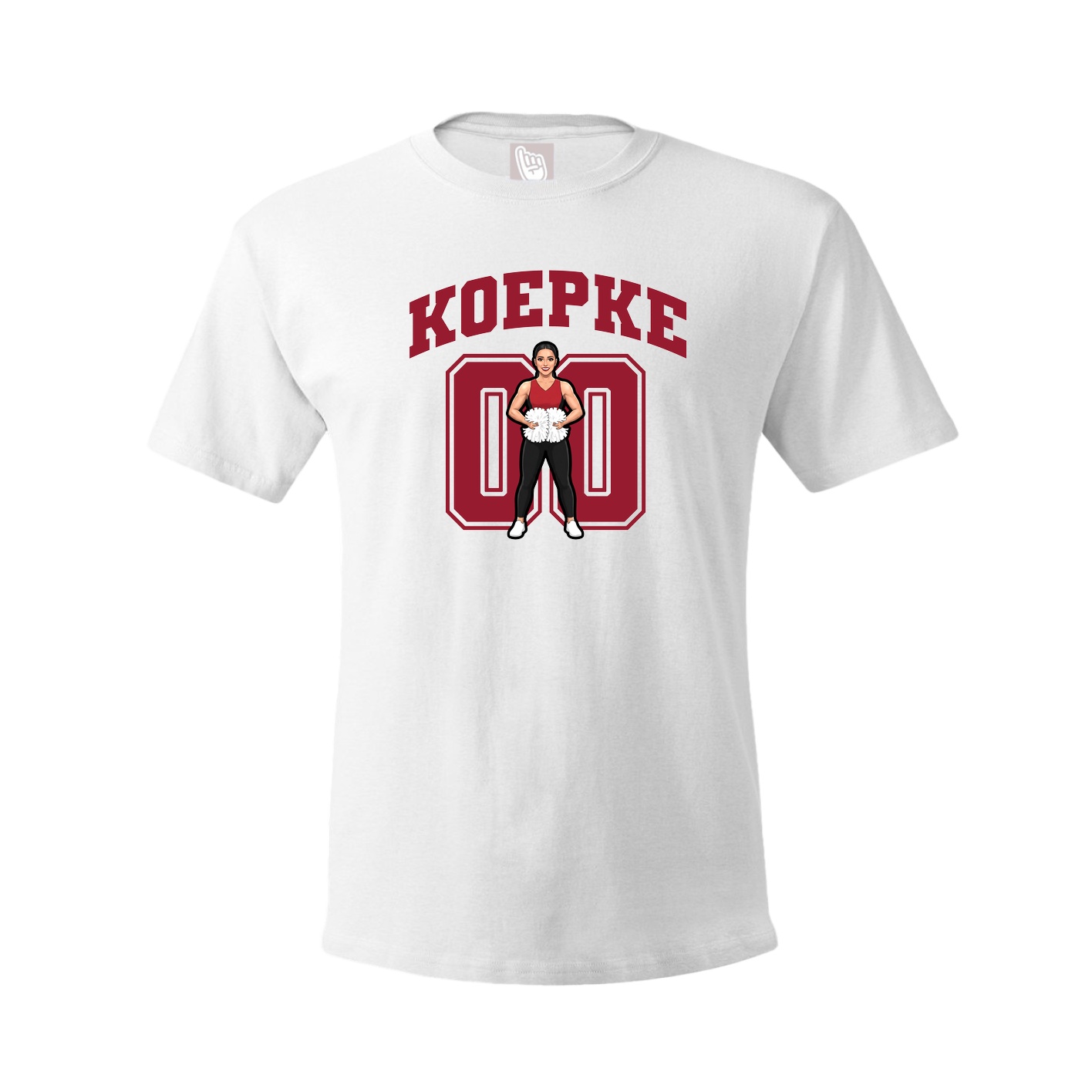 Youth Tee — Number in White