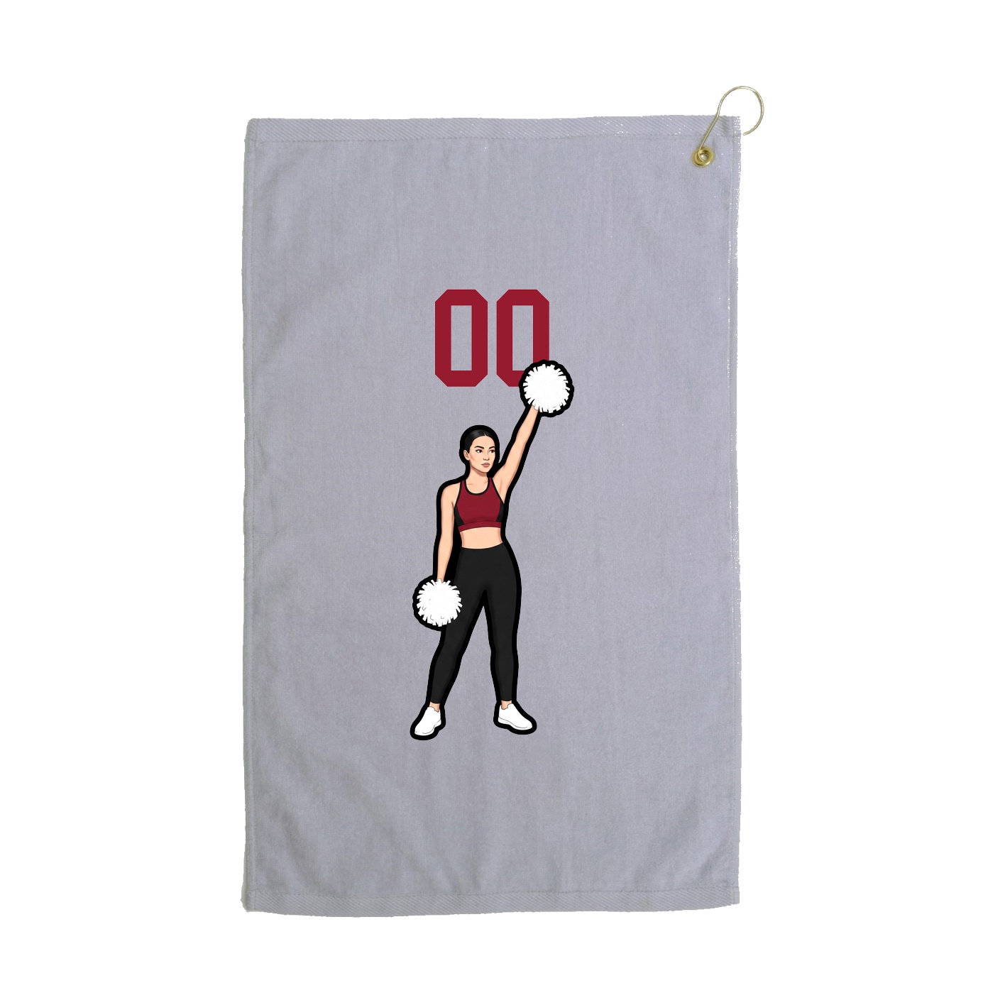 Golf Towel — Number Top in Grey