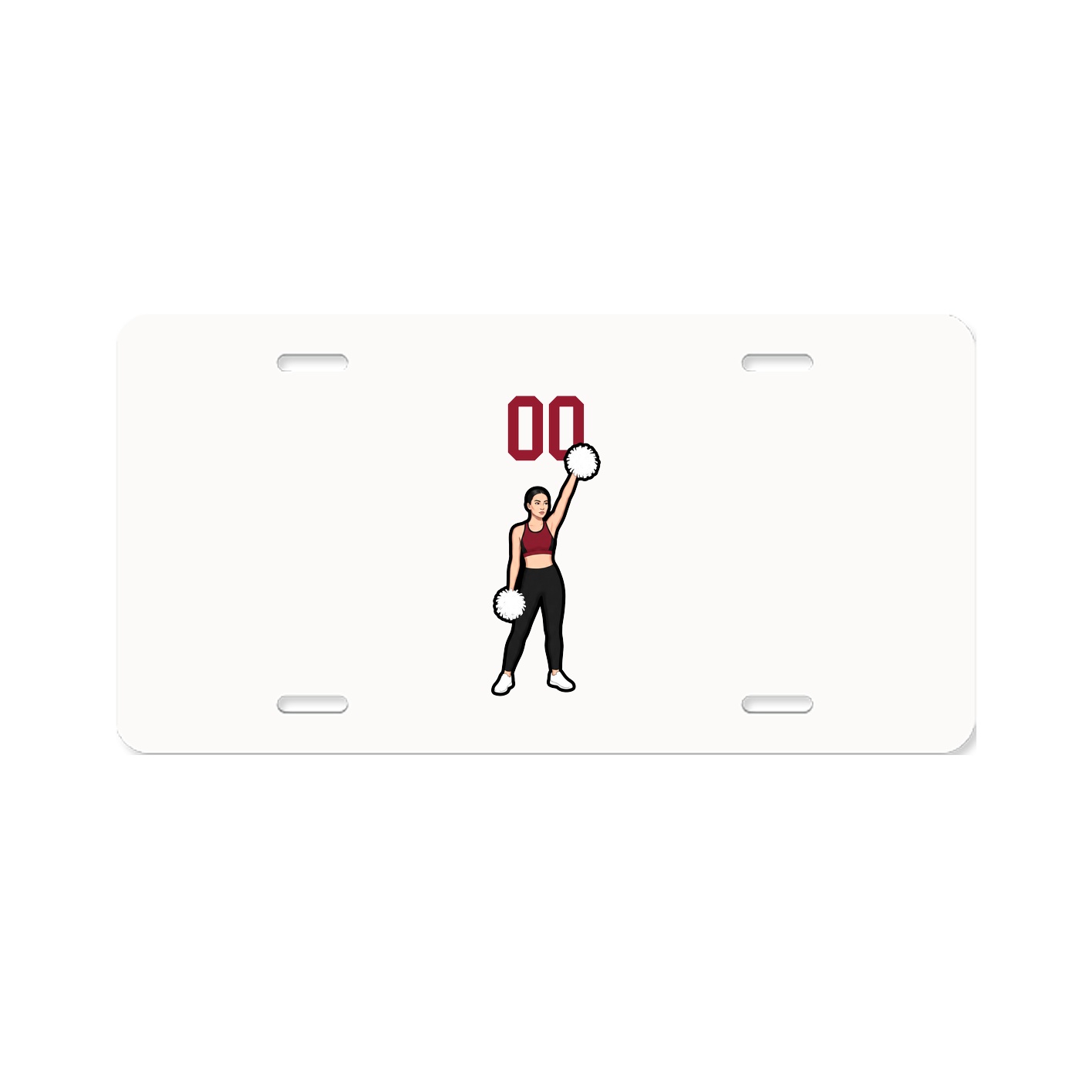License Plate — Number Top in Classic