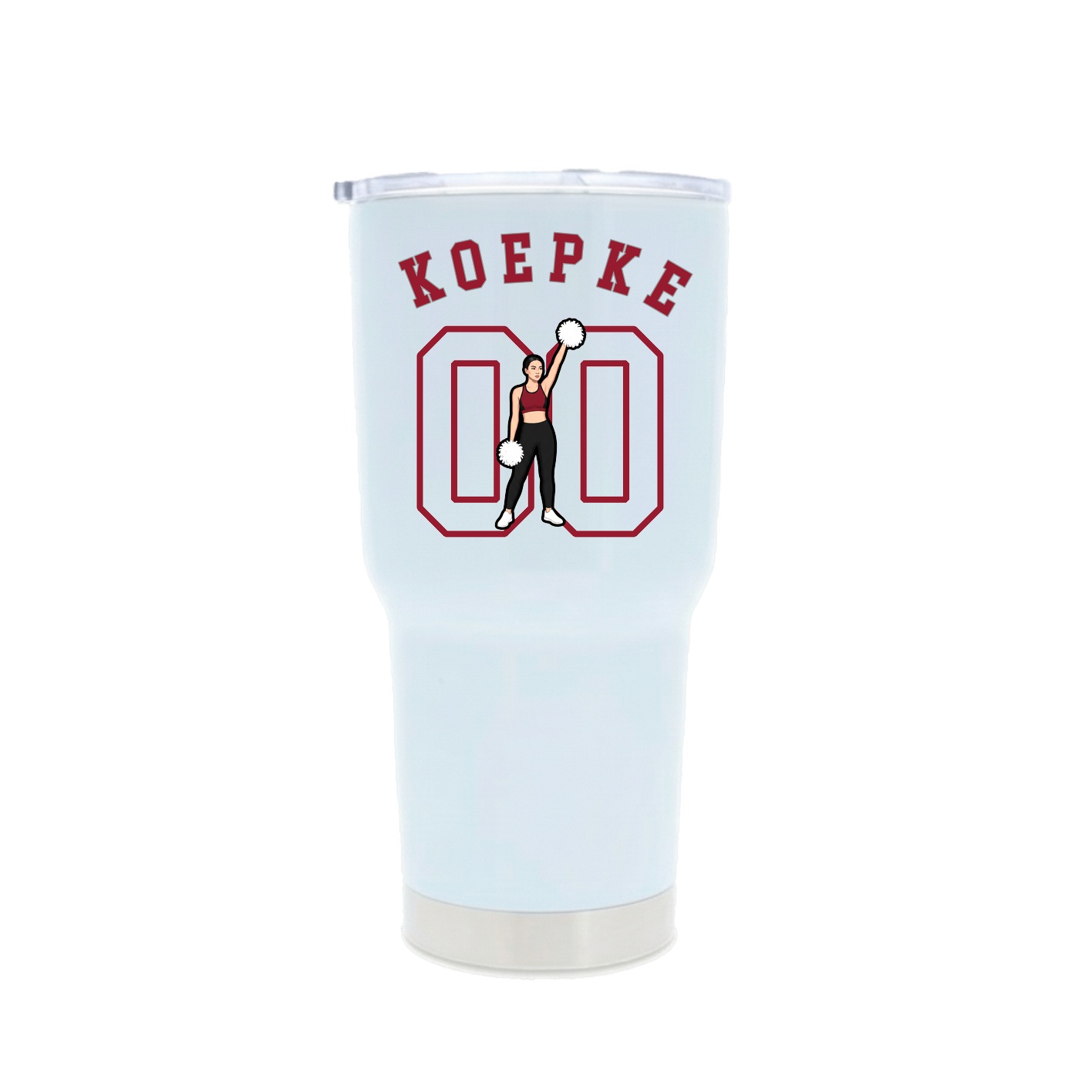 30oz Stainless Steel Tumbler — Shirsey Arch in White