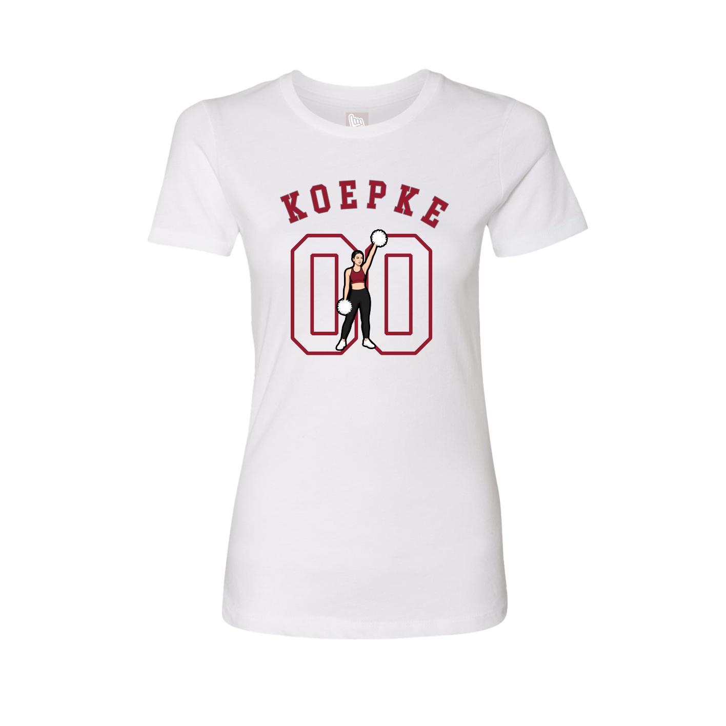 Fitted Women's Tee — Shirsey Arch in White