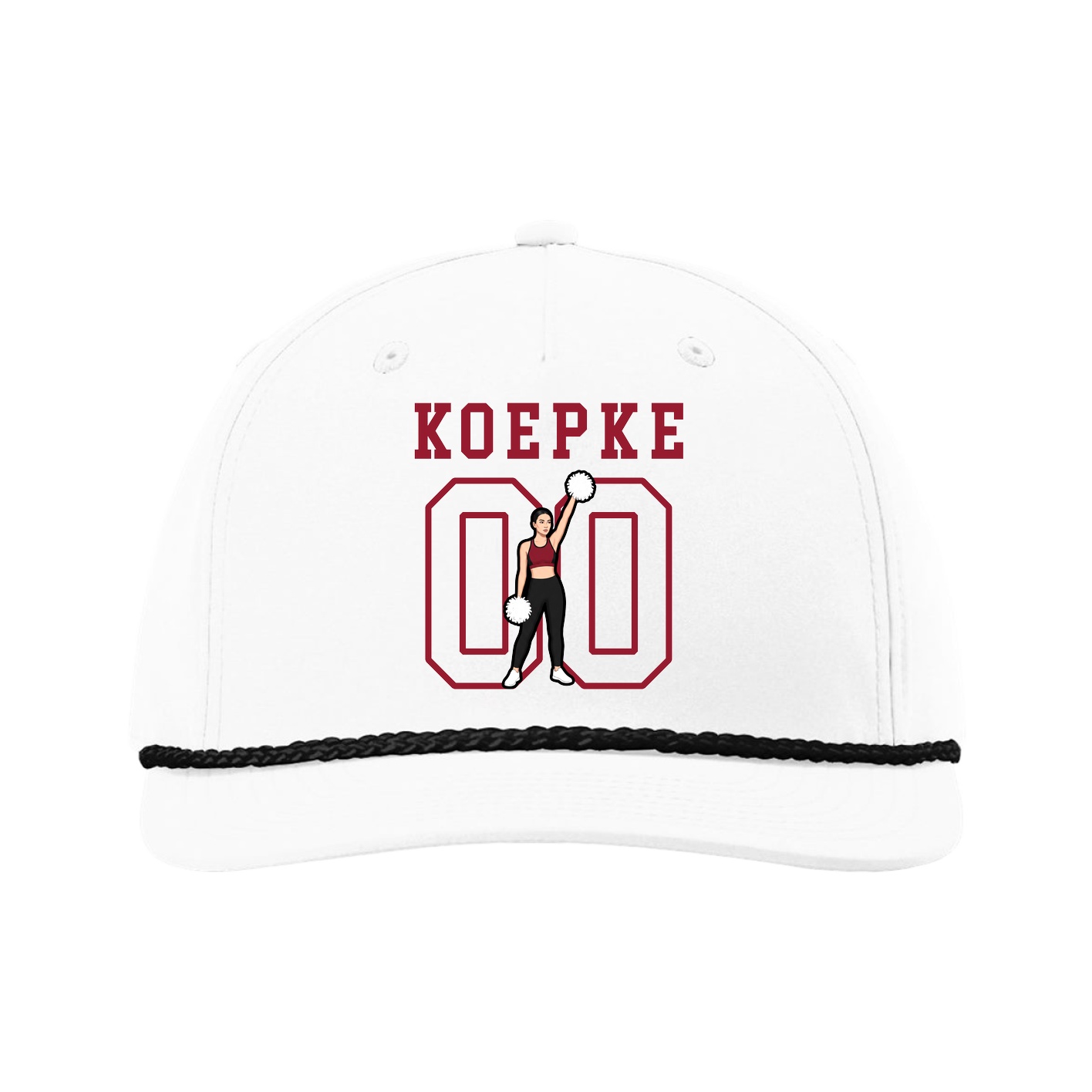 Five-Panel Classic Rope Cap — Shirsey in White
