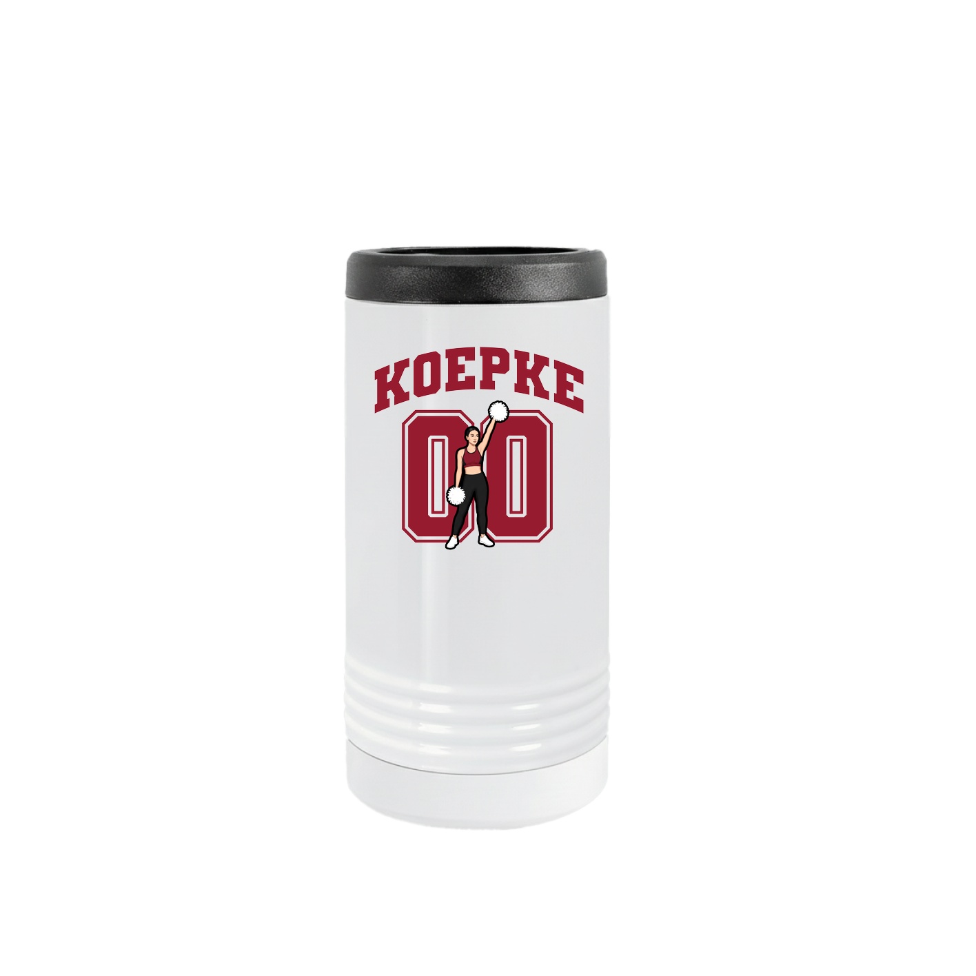 Slim Beverage Holder — Number in White