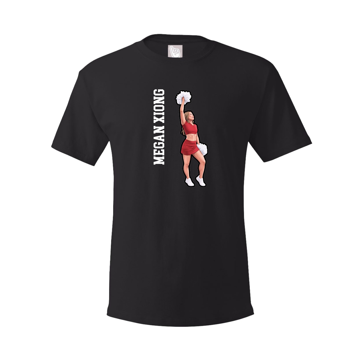 Youth Tee — Name Vertical in Black