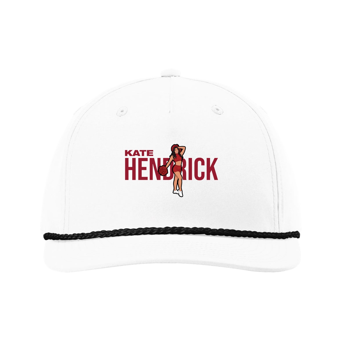 Five-Panel Classic Rope Cap — Player Name in White