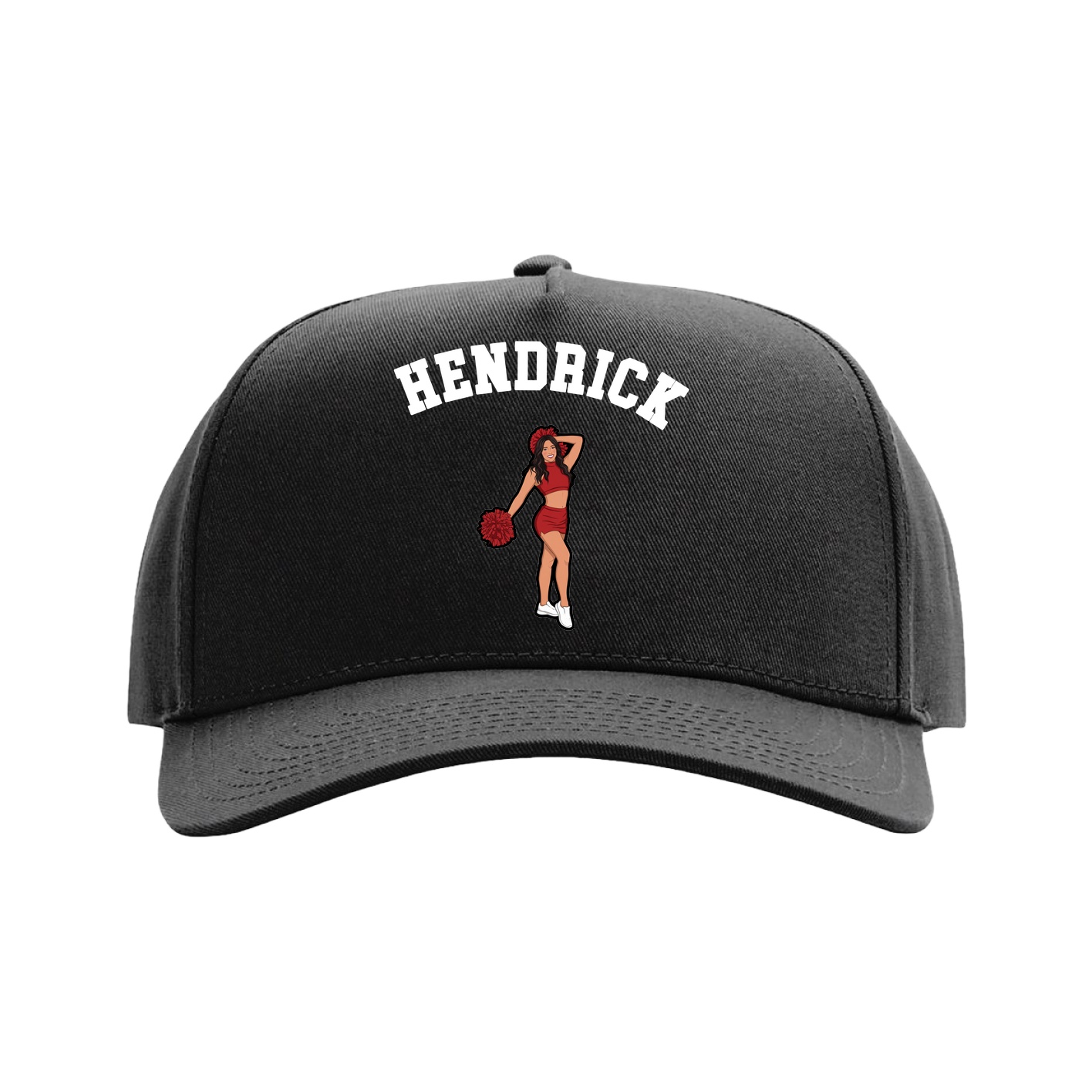 Full Fabric Five-Panel Champ Cap — Shirsey Arch in Black