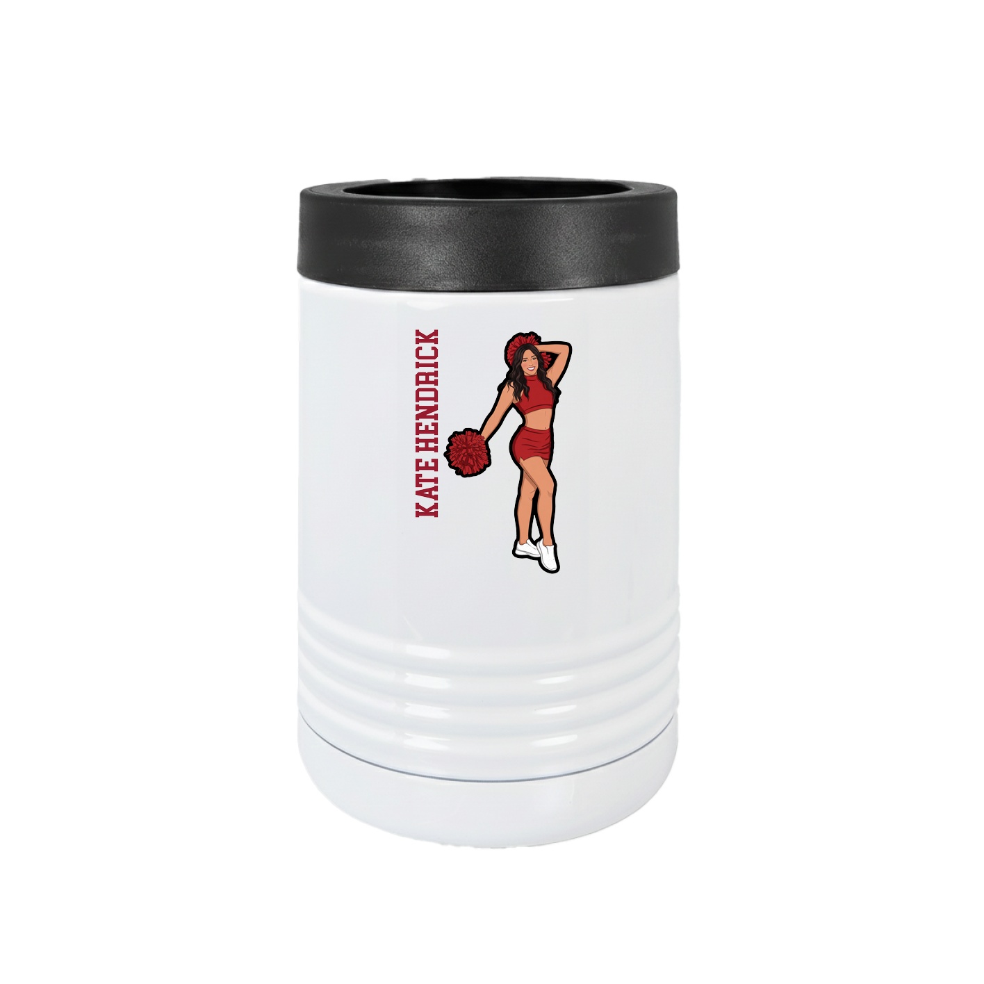 Beverage Holder — Name Vertical in White