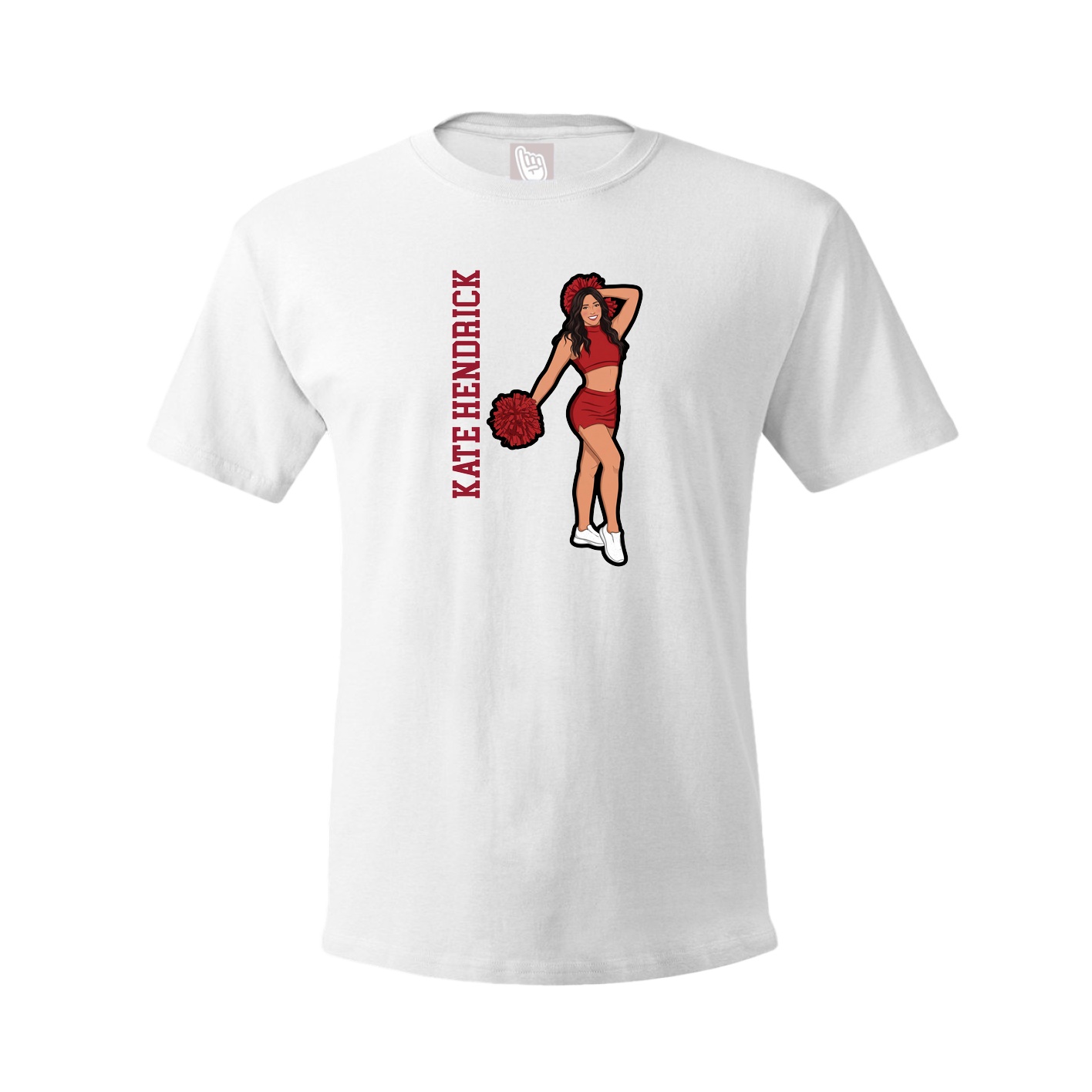 Tee — Name Vertical in White