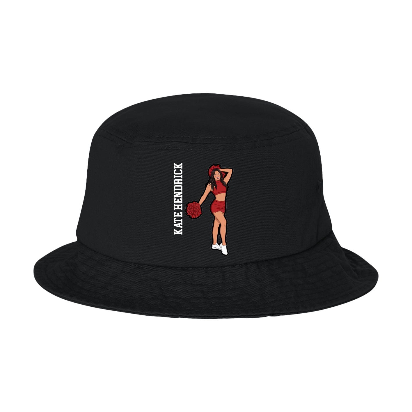 Bucket Cap — Name Vertical in Black