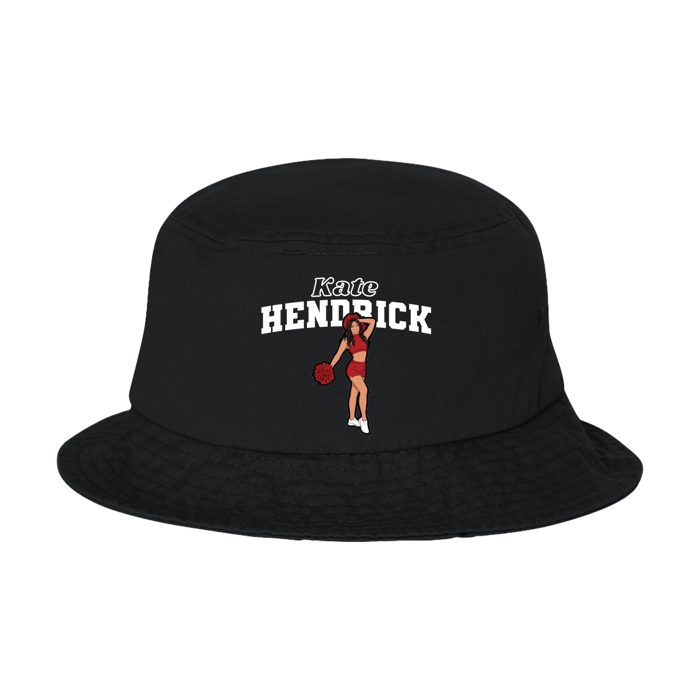 Bucket Cap — Name Arch in Black