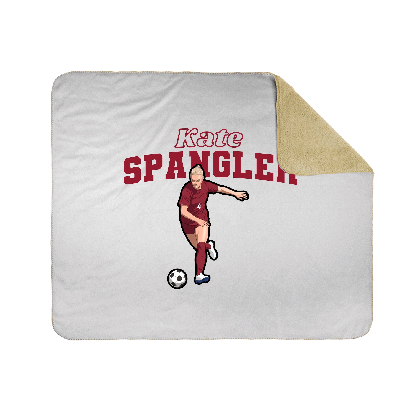 Throw Blanket — Name Arch in White