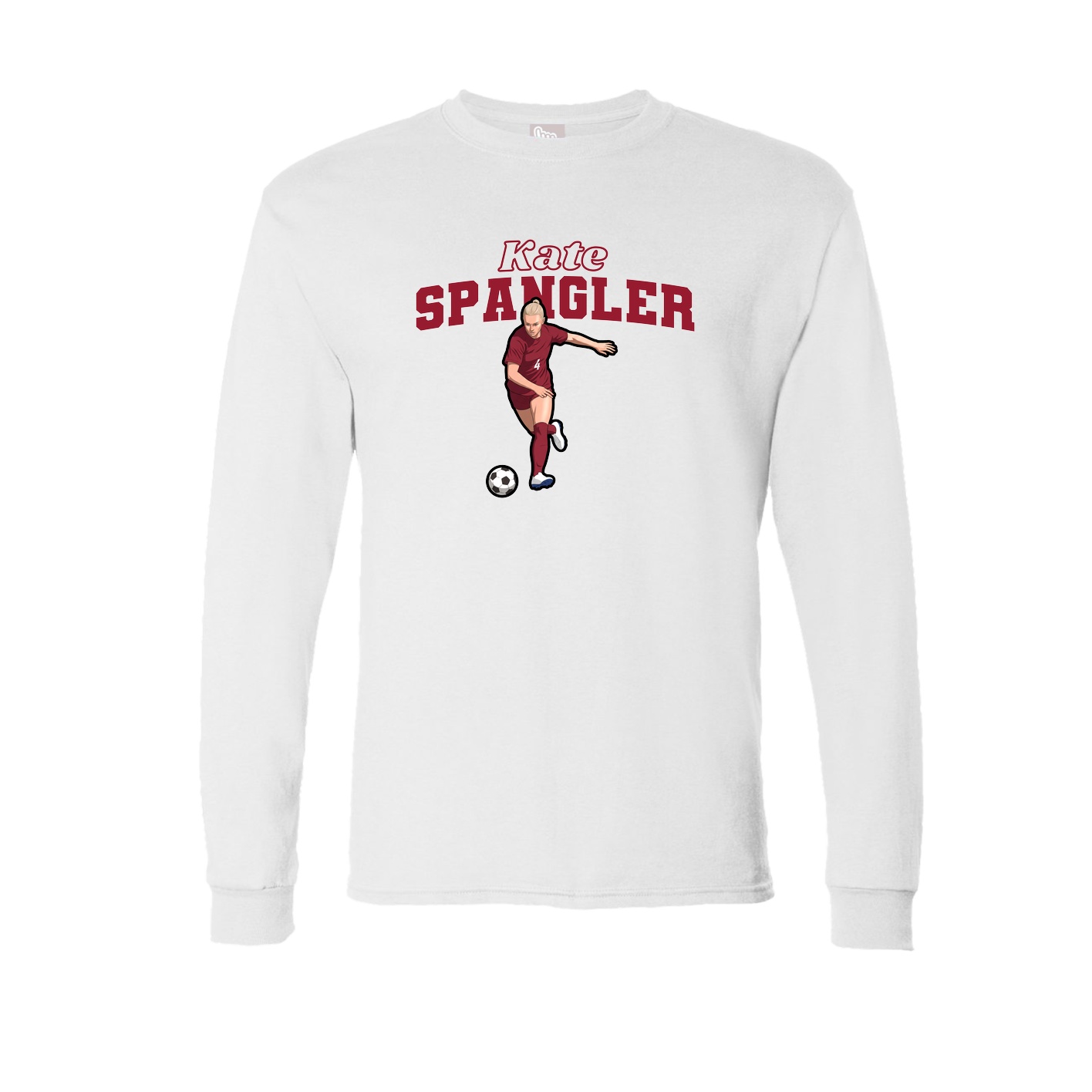 Long Sleeve Tee — Name Arch in White