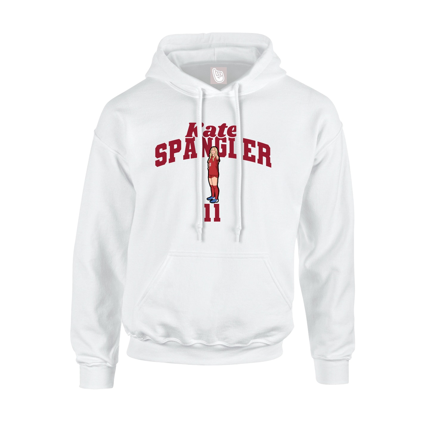 Youth Hoodie — Signature Arch in White
