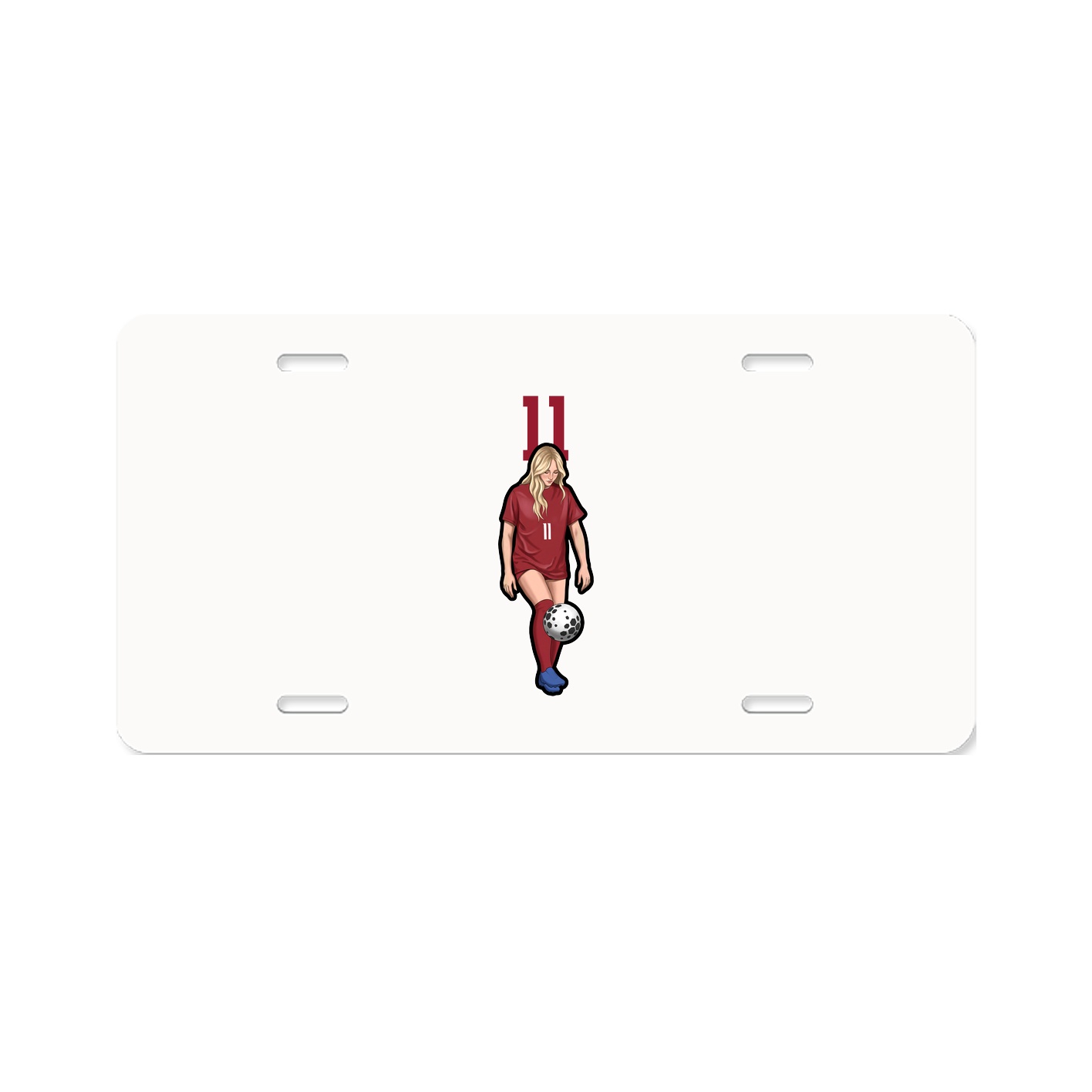 License Plate — Number Top in Classic