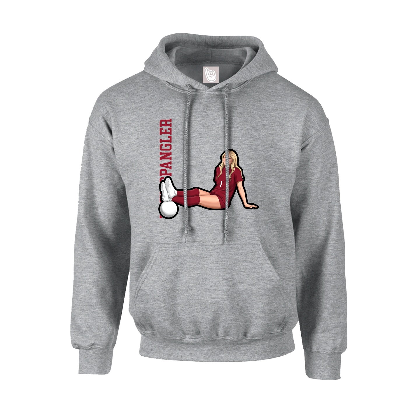 Youth Hoodie — Name Vertical in Grey