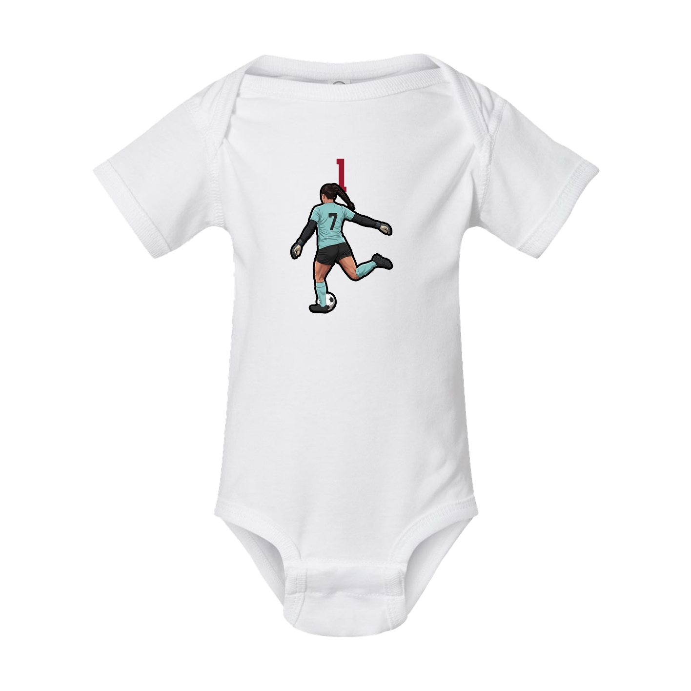 Baby Onesie — Number Top in White