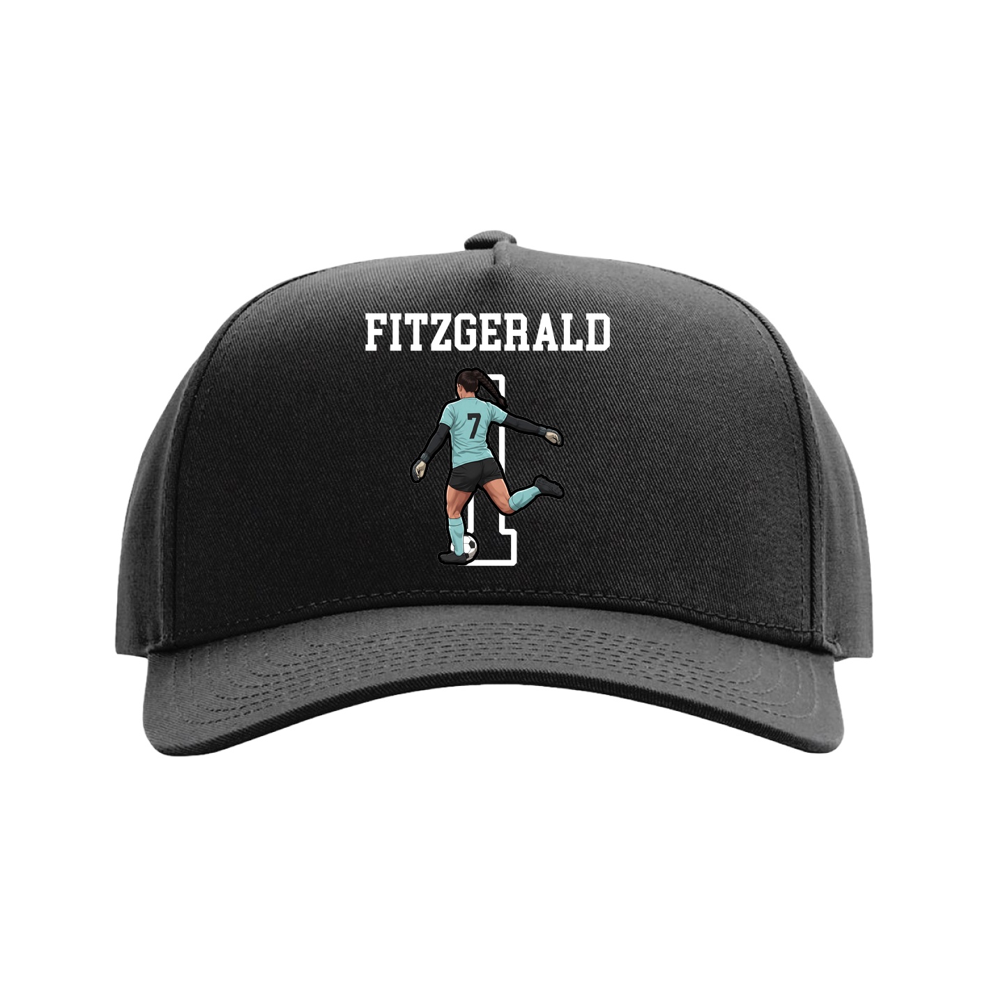 Full Fabric Five-Panel Champ Cap — Shirsey in Black