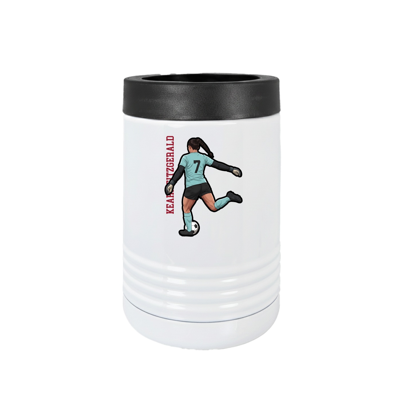 Beverage Holder — Name Vertical in White
