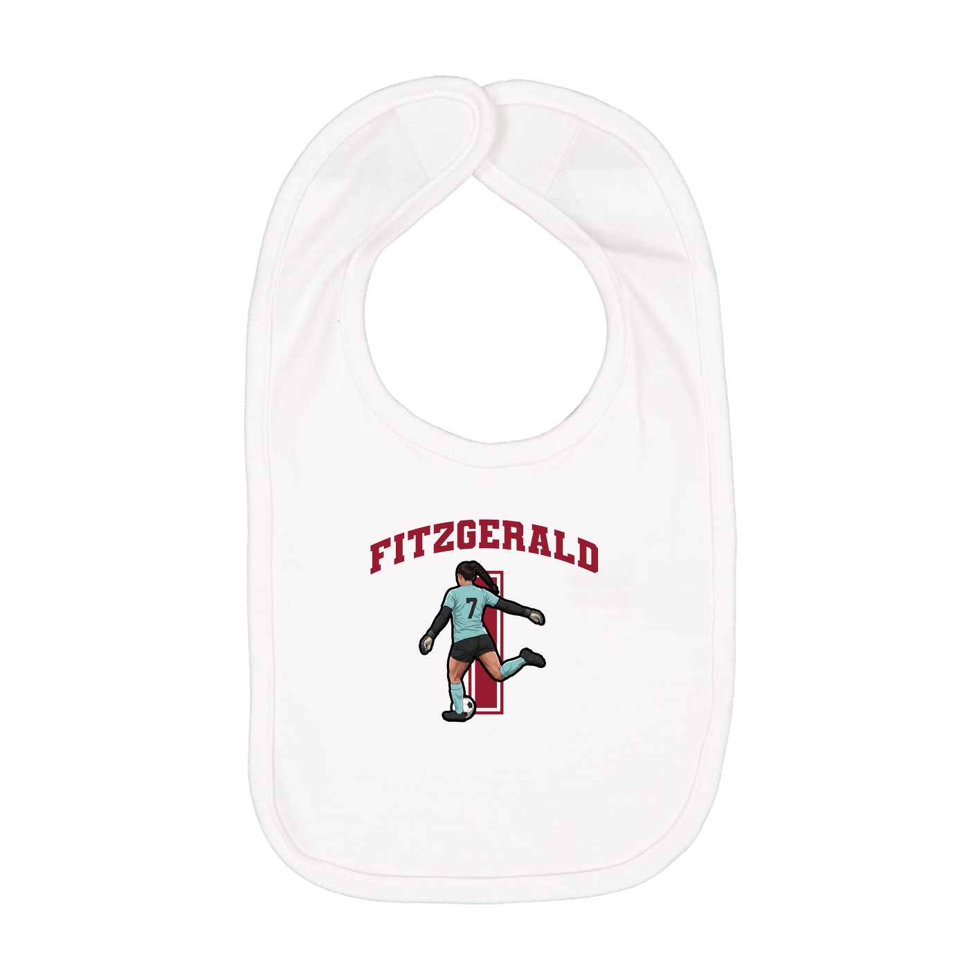 Infant Bib — Number in White