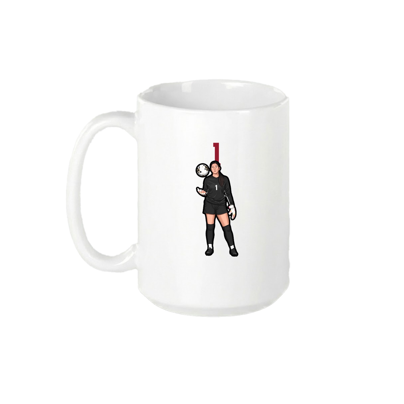 15oz Coffee Mug — Number Top in White