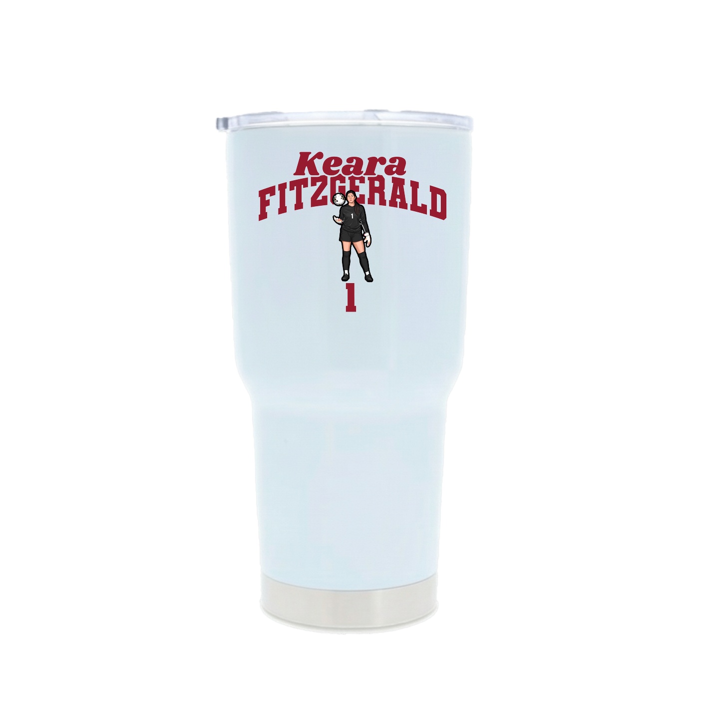 30oz Stainless Steel Tumbler — Signature Arch in White