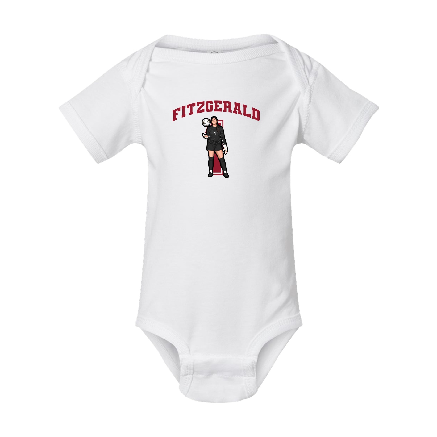 Baby Onesie — Number in White