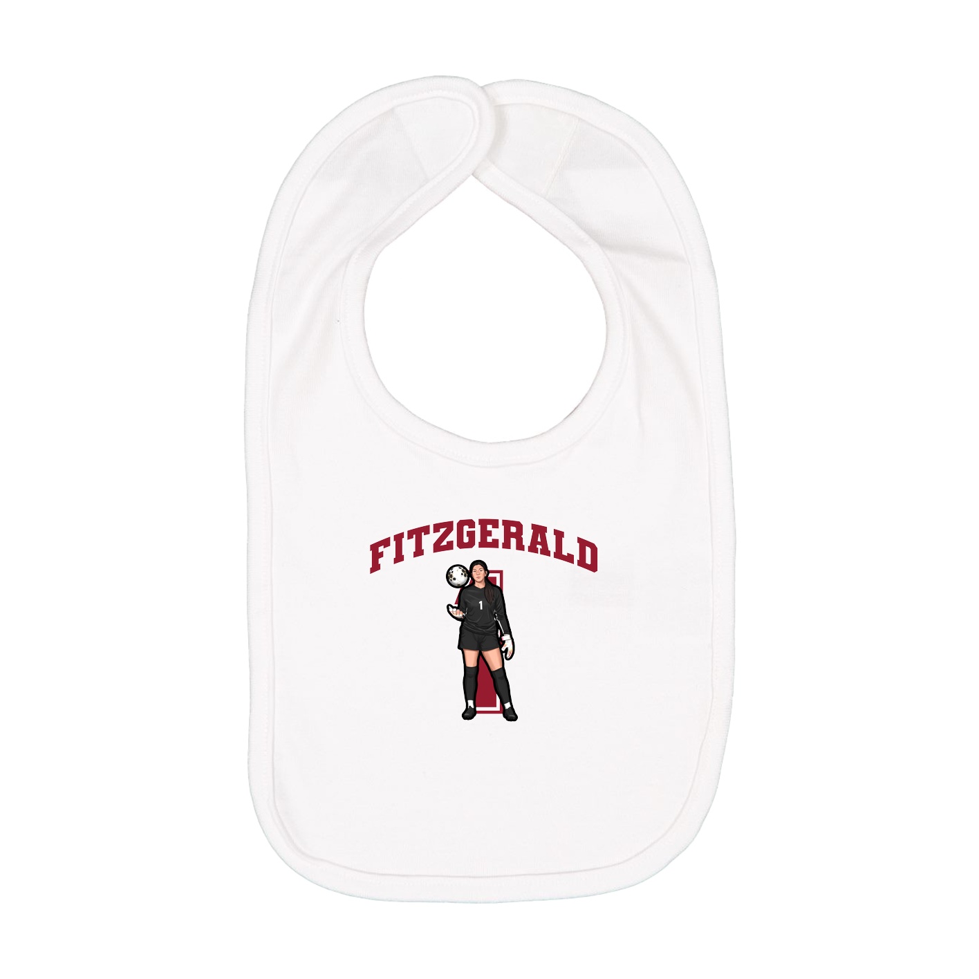Infant Bib — Number in White