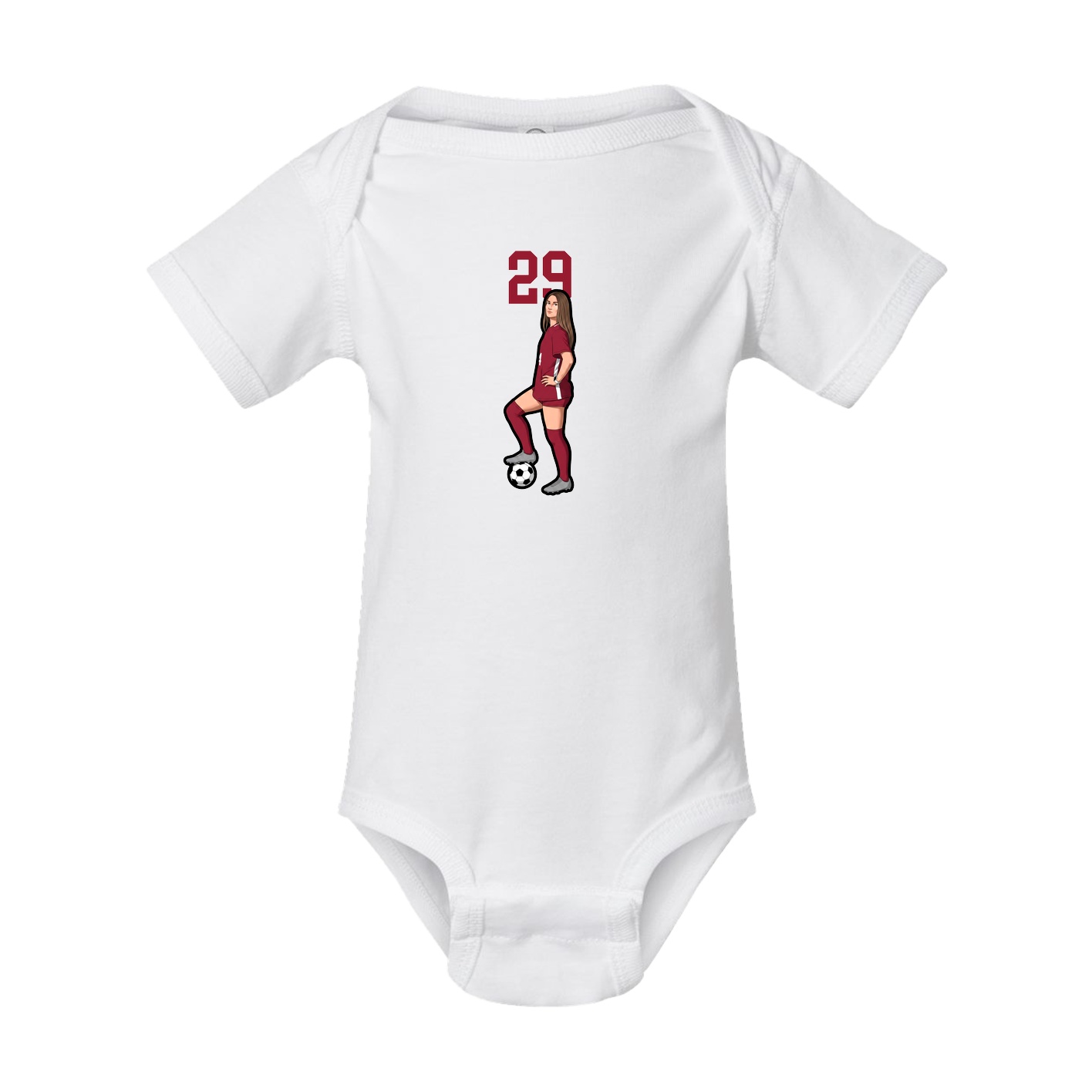 Baby Onesie — Number Top in White