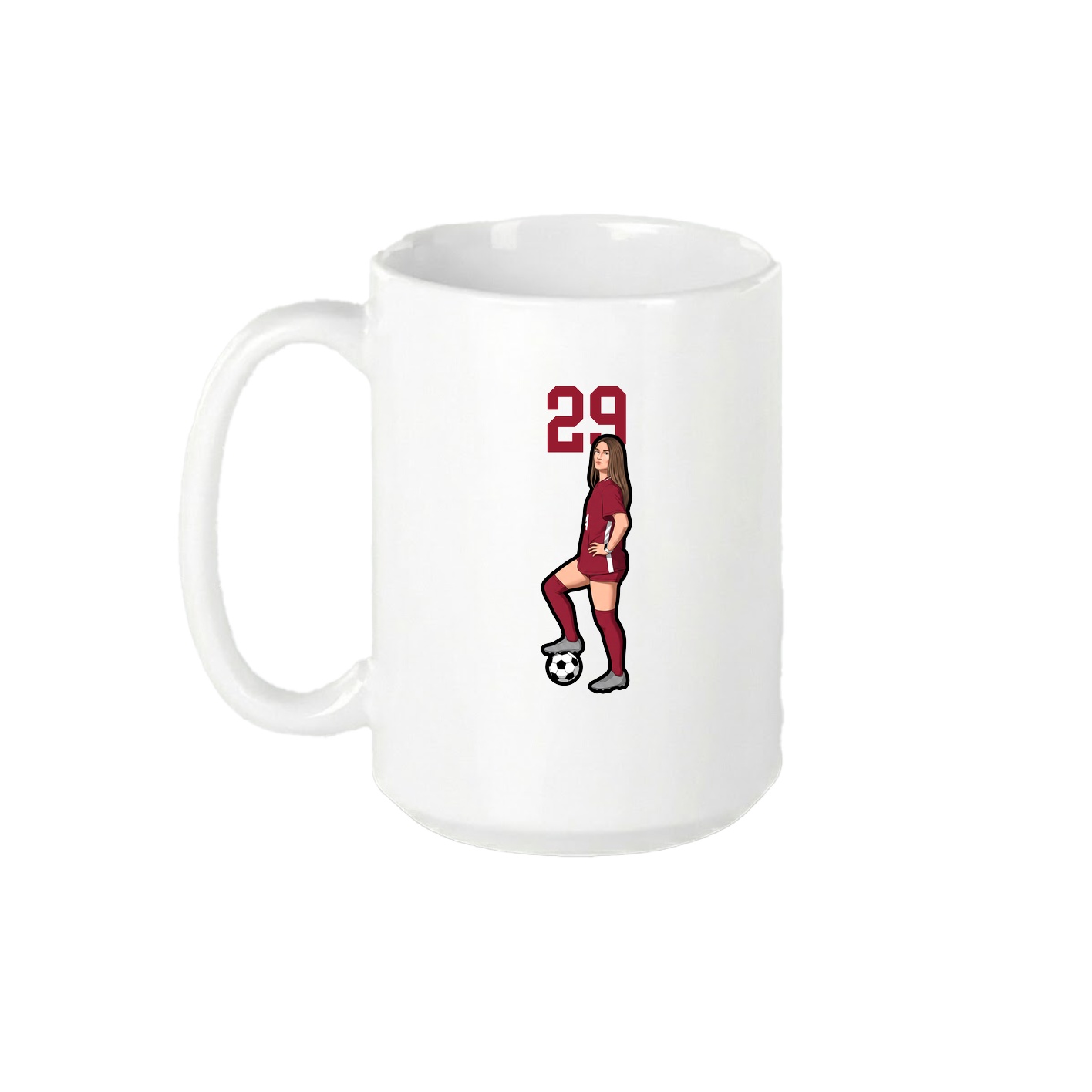 15oz Coffee Mug — Number Top in White