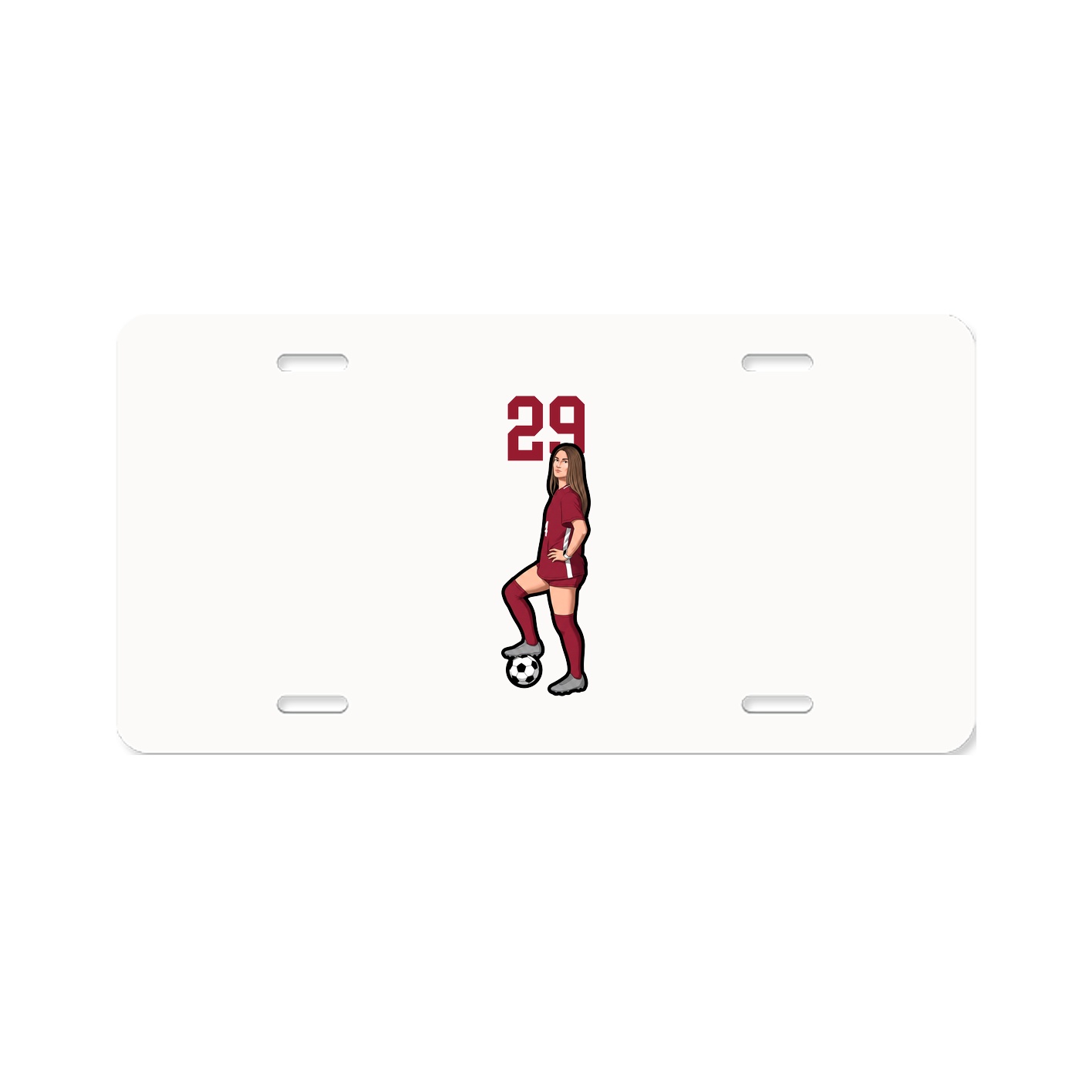 License Plate — Number Top in Classic